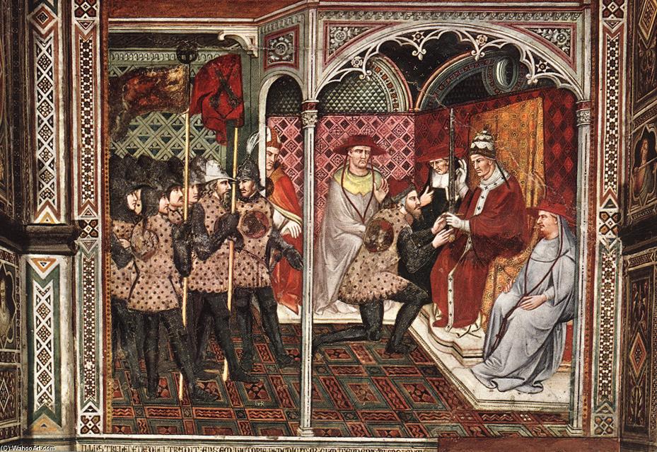 Wikioo.org - สารานุกรมวิจิตรศิลป์ - จิตรกรรม Spinello Aretino - Pope Alexander III Receives an Ambassador