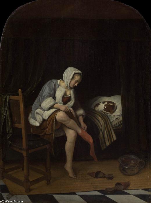 Wikioo.org - The Encyclopedia of Fine Arts - Painting, Artwork by Jan Steen - The Morning Toilet