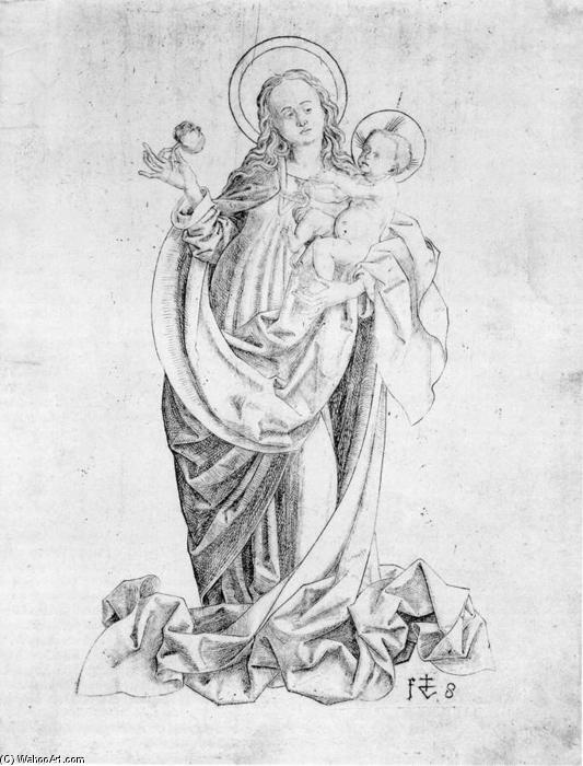 WikiOO.org - Encyclopedia of Fine Arts - Lukisan, Artwork Veit Stoss - Virgin and Child with Pomegranate