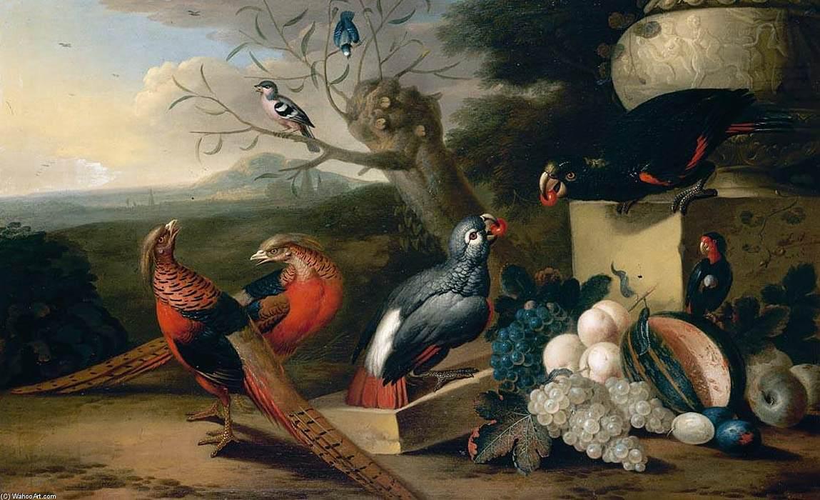 Wikioo.org – La Enciclopedia de las Bellas Artes - Pintura, Obras de arte de Tobias Stranover - paisaje modelado ajuste enestado pájaros