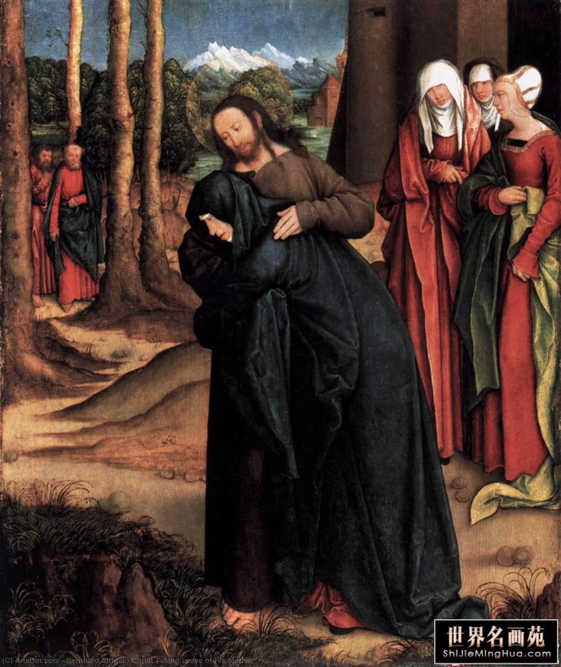 Wikioo.org - The Encyclopedia of Fine Arts - Painting, Artwork by Bernhard Strigel - Christ Taking Leave of His Mother