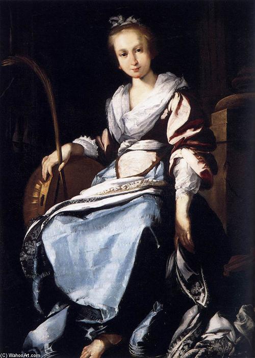 WikiOO.org - Encyclopedia of Fine Arts - Maľba, Artwork Bernardo Strozzi - St Cecilia