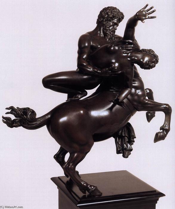 WikiOO.org - Encyclopedia of Fine Arts - Lukisan, Artwork Antonio Susini (Giovanni Francesco Susini) - Deianira Abducted by the Centaur Nessus