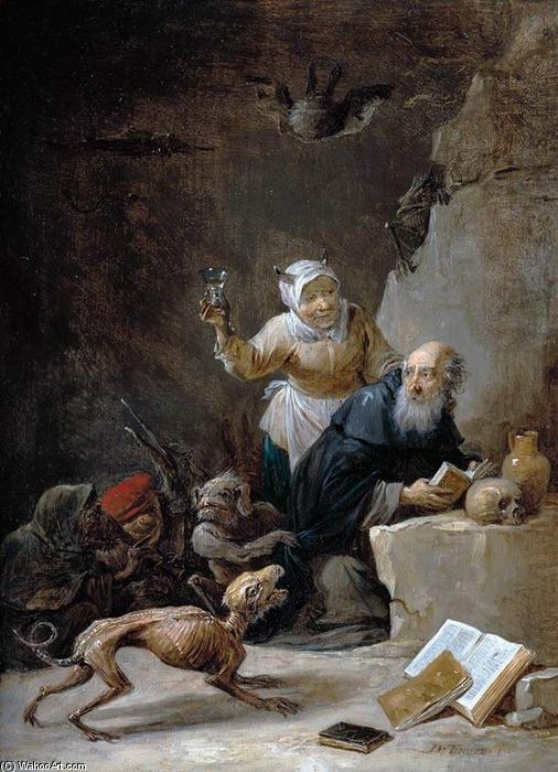 Wikioo.org - สารานุกรมวิจิตรศิลป์ - จิตรกรรม David The Younger Teniers - The Temptation of St Anthony