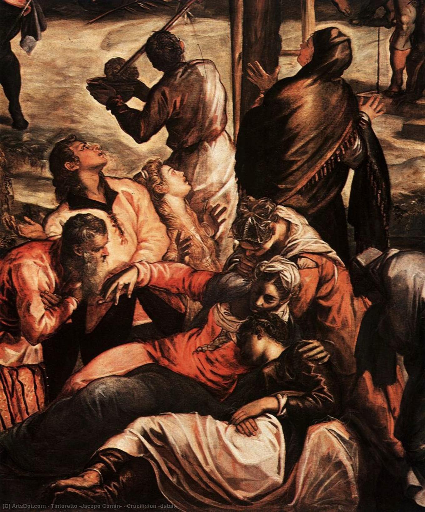 Wikioo.org – La Enciclopedia de las Bellas Artes - Pintura, Obras de arte de Tintoretto (Jacopo Comin) - cruxificcion Detalle