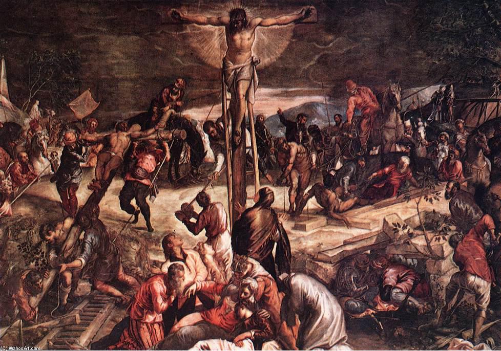 WikiOO.org - Enciclopedia of Fine Arts - Pictura, lucrări de artă Tintoretto (Jacopo Comin) - Crucifixion (detail)