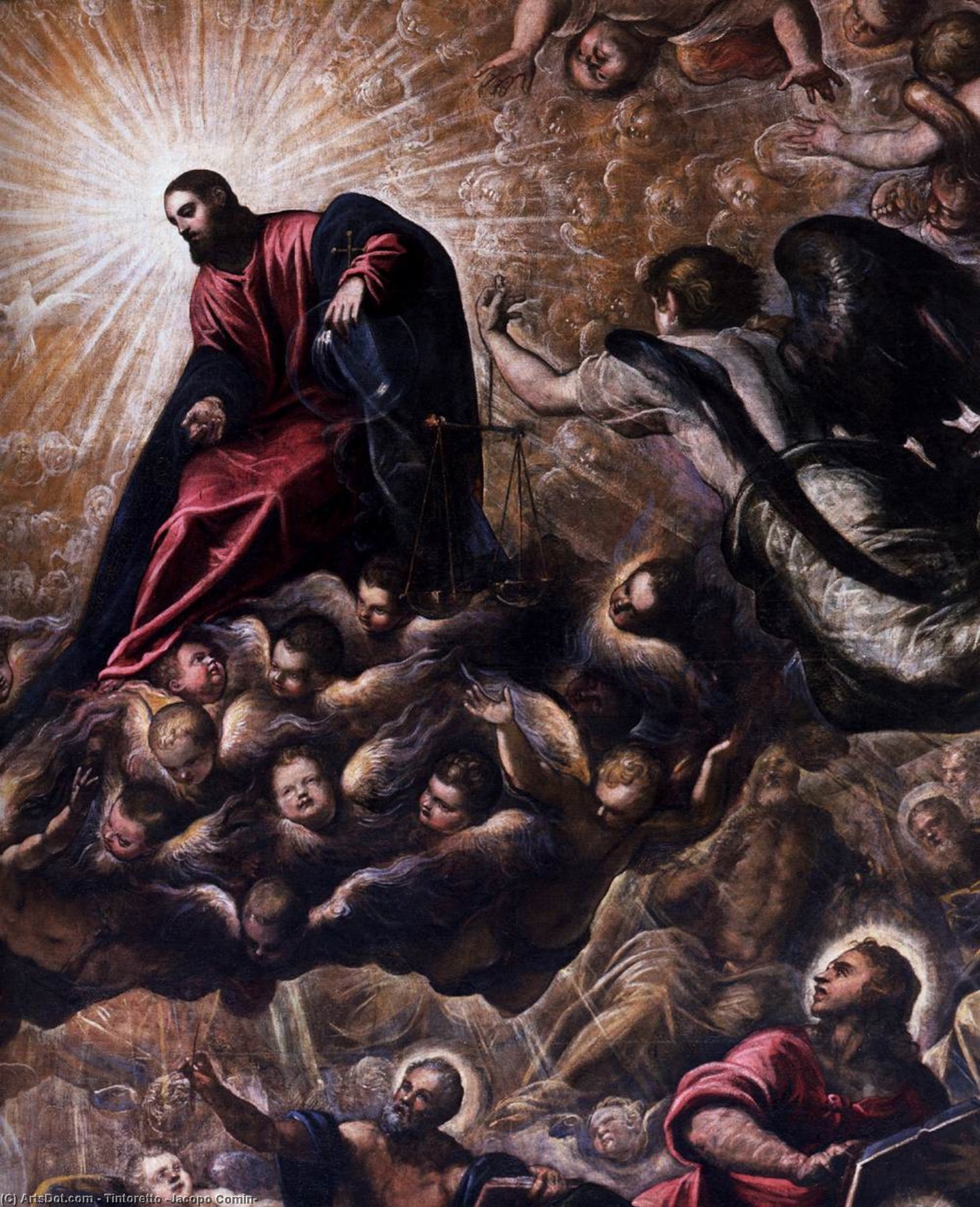 WikiOO.org - Енциклопедія образотворчого мистецтва - Живопис, Картини
 Tintoretto (Jacopo Comin) - Paradise (detail)