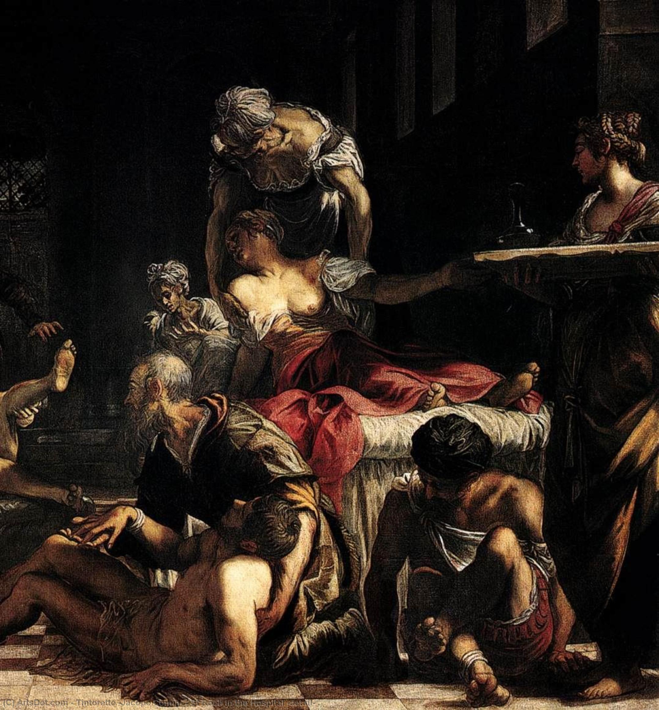 Wikioo.org - The Encyclopedia of Fine Arts - Painting, Artwork by Tintoretto (Jacopo Comin) - St Roch in the Hospital (detail)