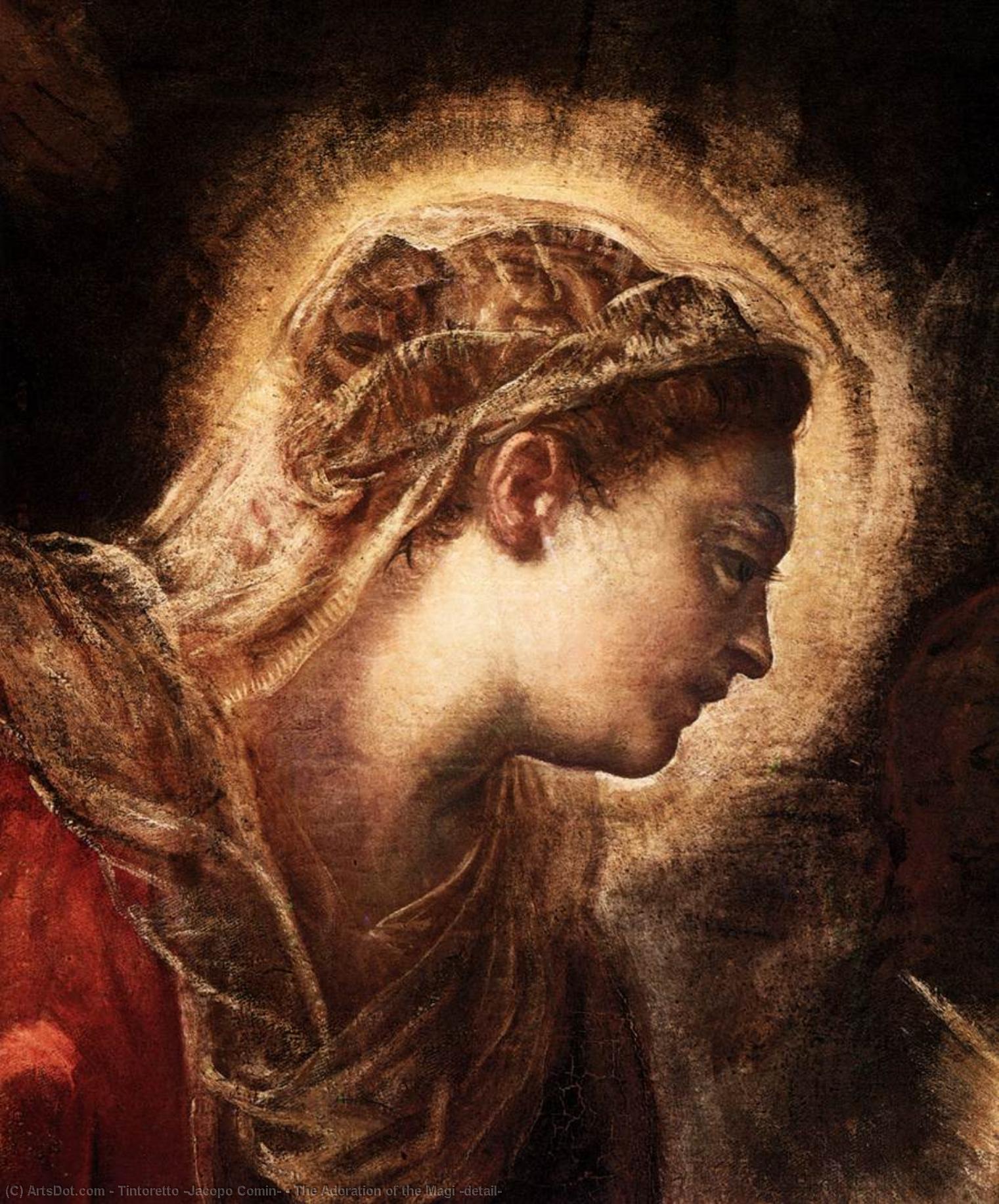 WikiOO.org - Enciclopédia das Belas Artes - Pintura, Arte por Tintoretto (Jacopo Comin) - The Adoration of the Magi (detail)