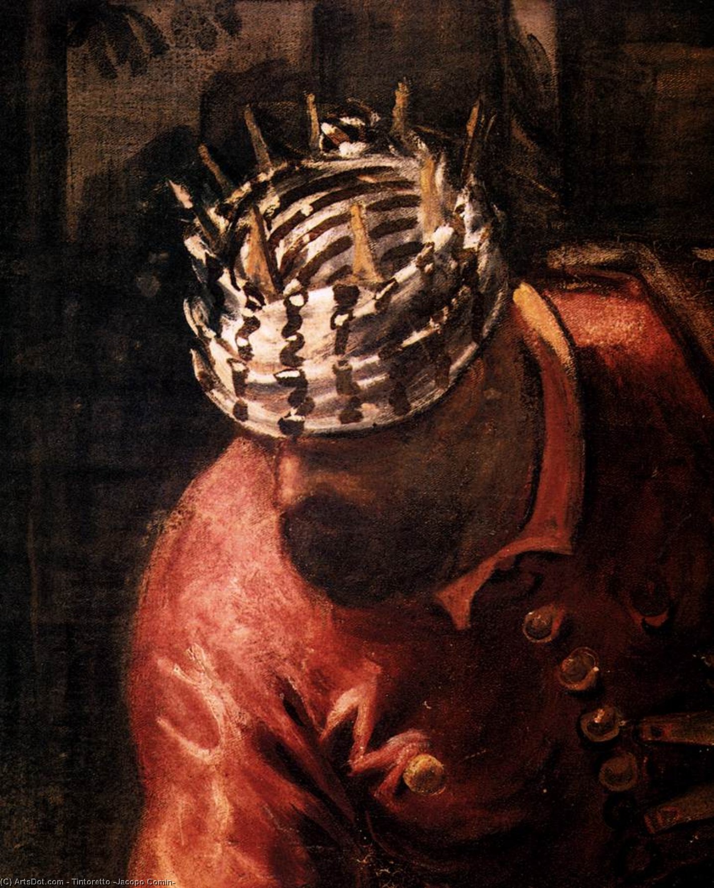 WikiOO.org - 백과 사전 - 회화, 삽화 Tintoretto (Jacopo Comin) - The Adoration of the Magi (detail)