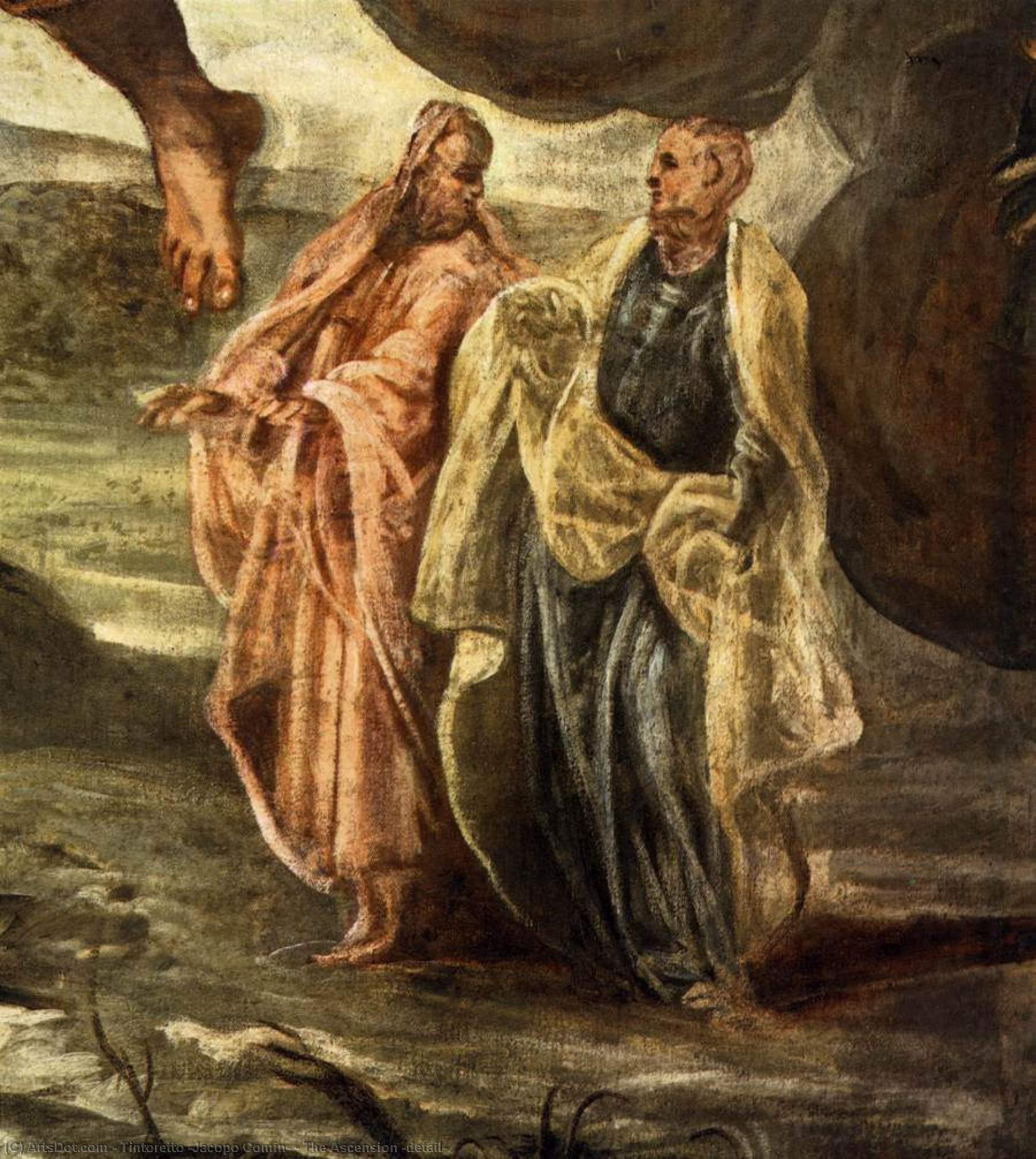 Wikioo.org – La Enciclopedia de las Bellas Artes - Pintura, Obras de arte de Tintoretto (Jacopo Comin) - La Ascensión Detalle