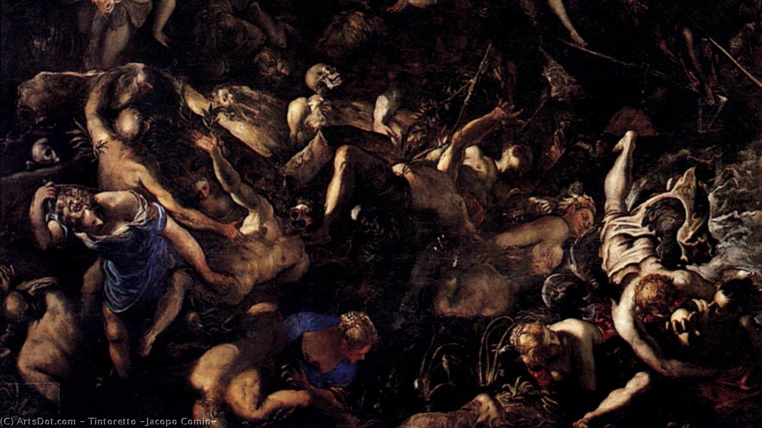 WikiOO.org - Güzel Sanatlar Ansiklopedisi - Resim, Resimler Tintoretto (Jacopo Comin) - The Last Judgment (detail)