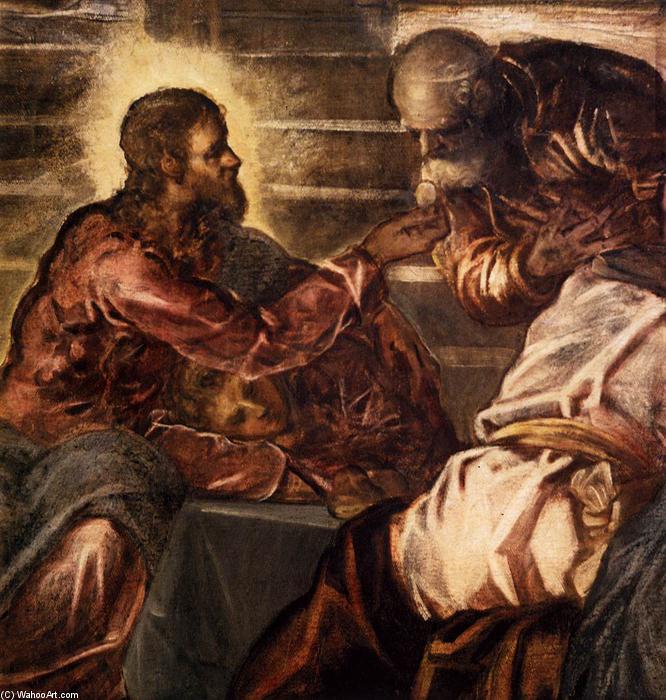 WikiOO.org - Encyclopedia of Fine Arts - Lukisan, Artwork Tintoretto (Jacopo Comin) - The Last Supper (detail)