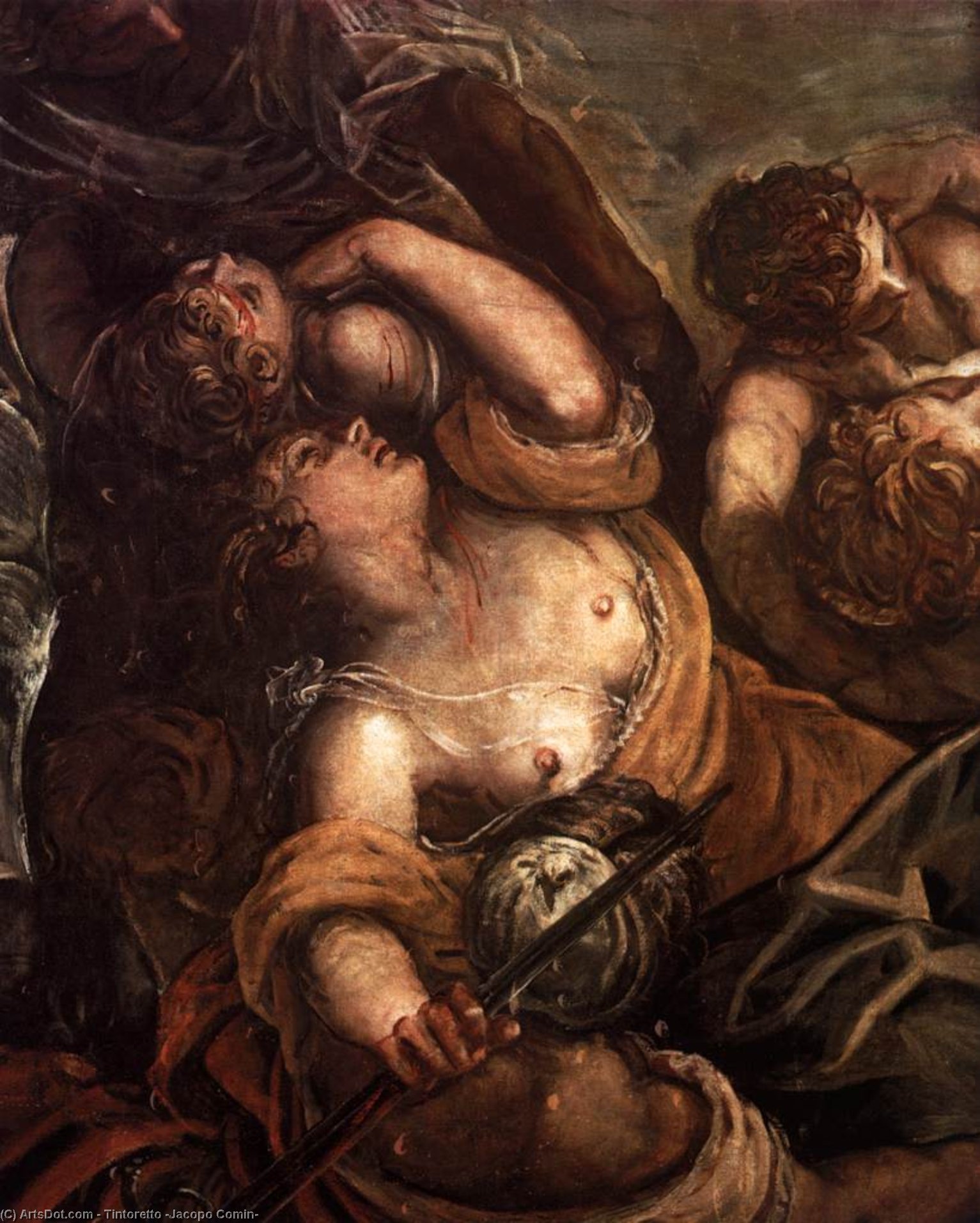 Wikioo.org - The Encyclopedia of Fine Arts - Painting, Artwork by Tintoretto (Jacopo Comin) - The Massacre of the Innocents (detail)