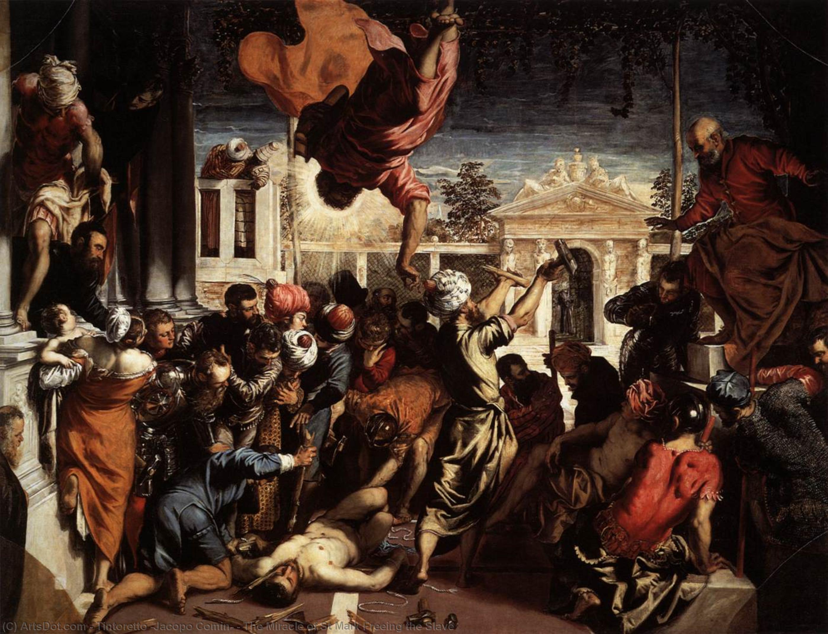 Wikioo.org - สารานุกรมวิจิตรศิลป์ - จิตรกรรม Tintoretto (Jacopo Comin) - The Miracle of St Mark Freeing the Slave