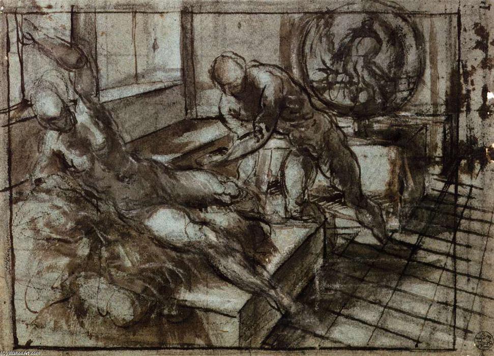 WikiOO.org - دایره المعارف هنرهای زیبا - نقاشی، آثار هنری Tintoretto (Jacopo Comin) - Venus, Mars, and Vulcan