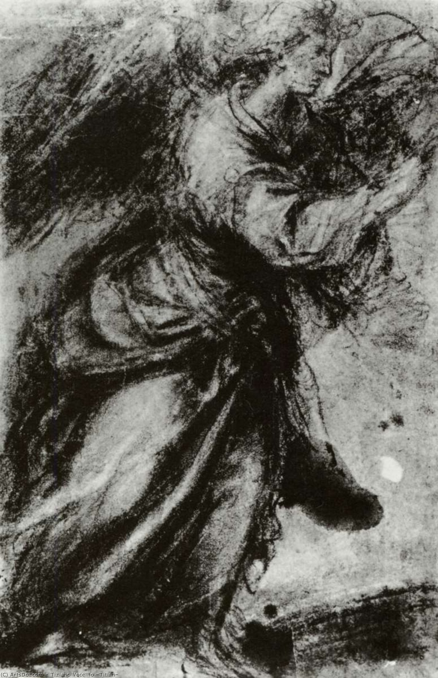 WikiOO.org - Enciclopedia of Fine Arts - Pictura, lucrări de artă Tiziano Vecellio (Titian) - Angel of the Annunciation