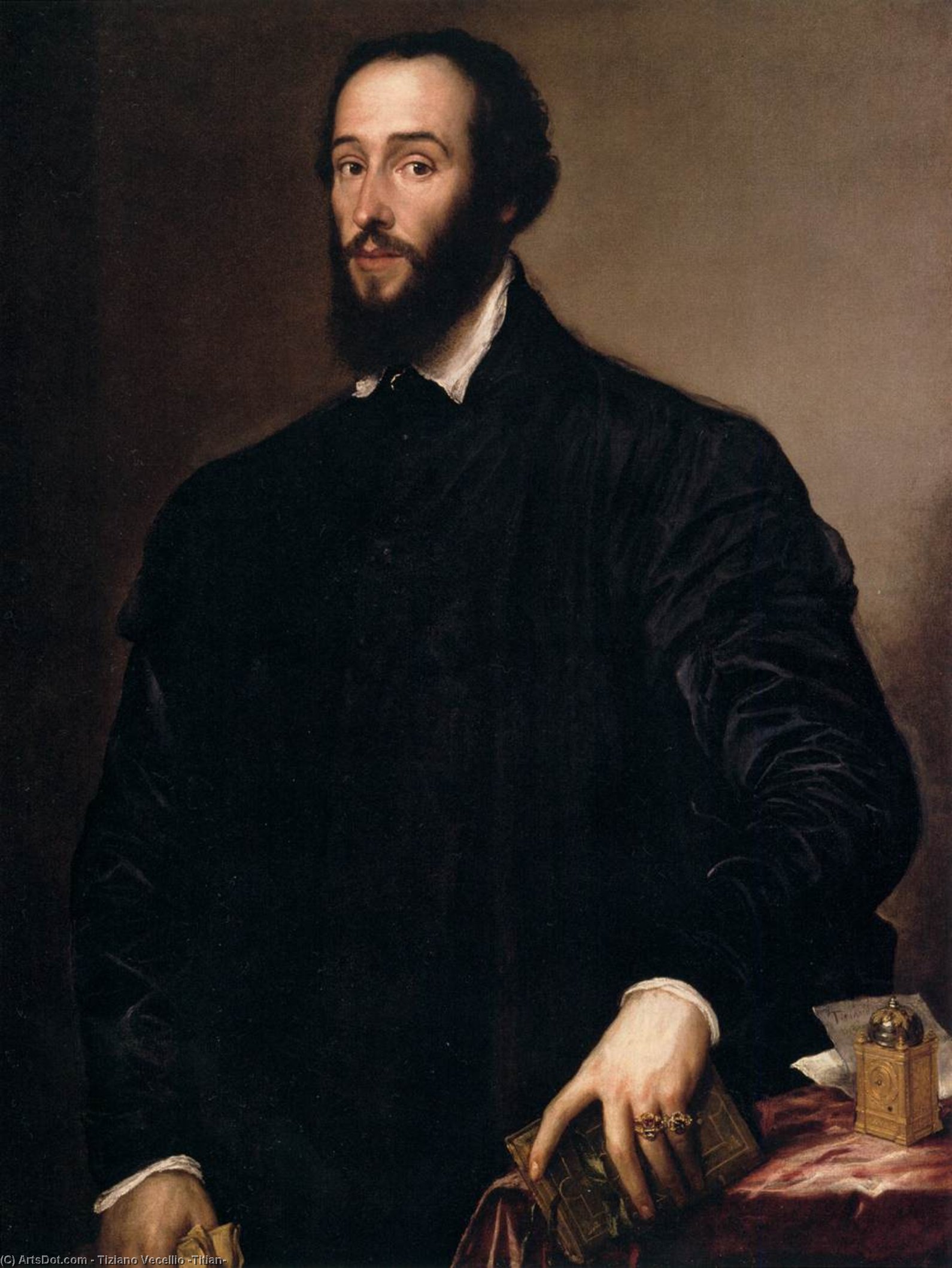 Wikioo.org - The Encyclopedia of Fine Arts - Painting, Artwork by Tiziano Vecellio (Titian) - Antoine Perrenot de Granvelle