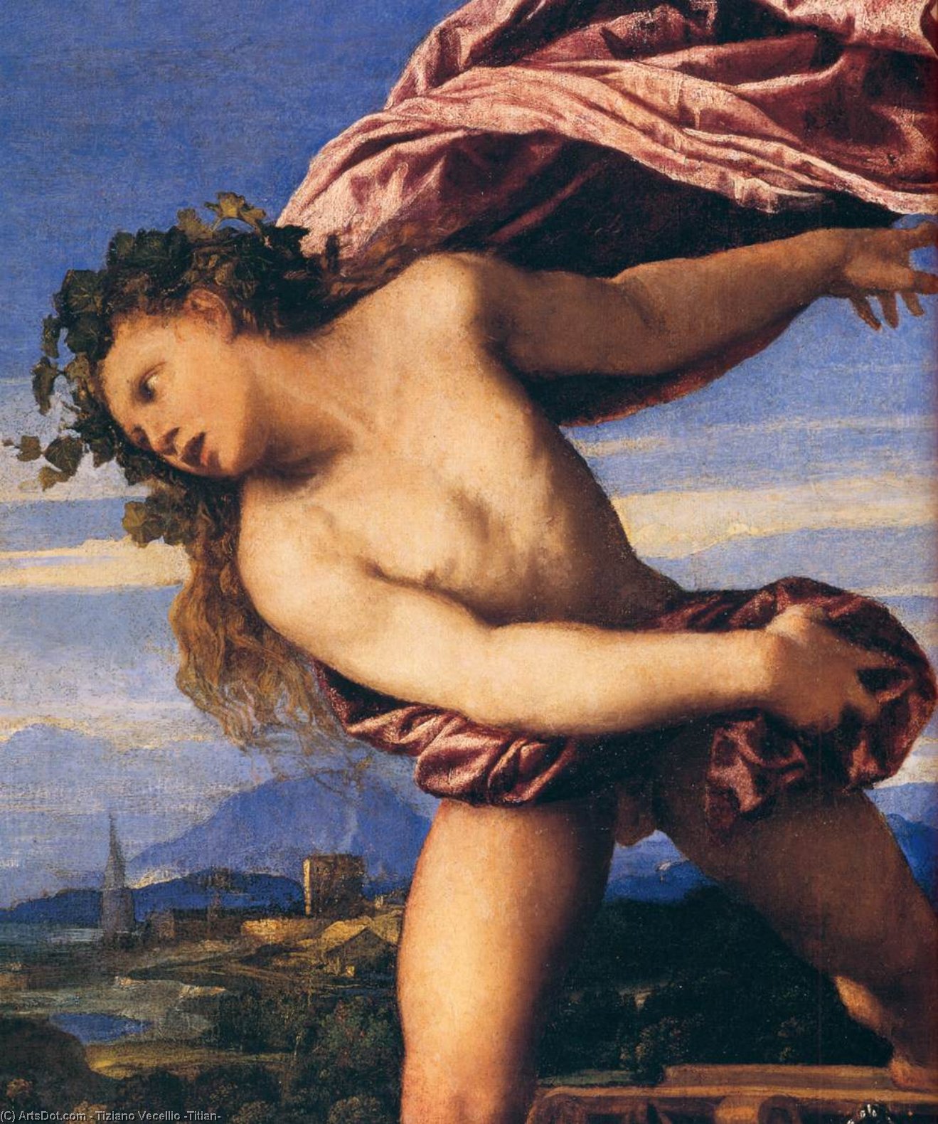 Wikioo.org - Die Enzyklopädie bildender Kunst - Malerei, Kunstwerk von Tiziano Vecellio (Titian) - bacchus und ariadne ( detail )