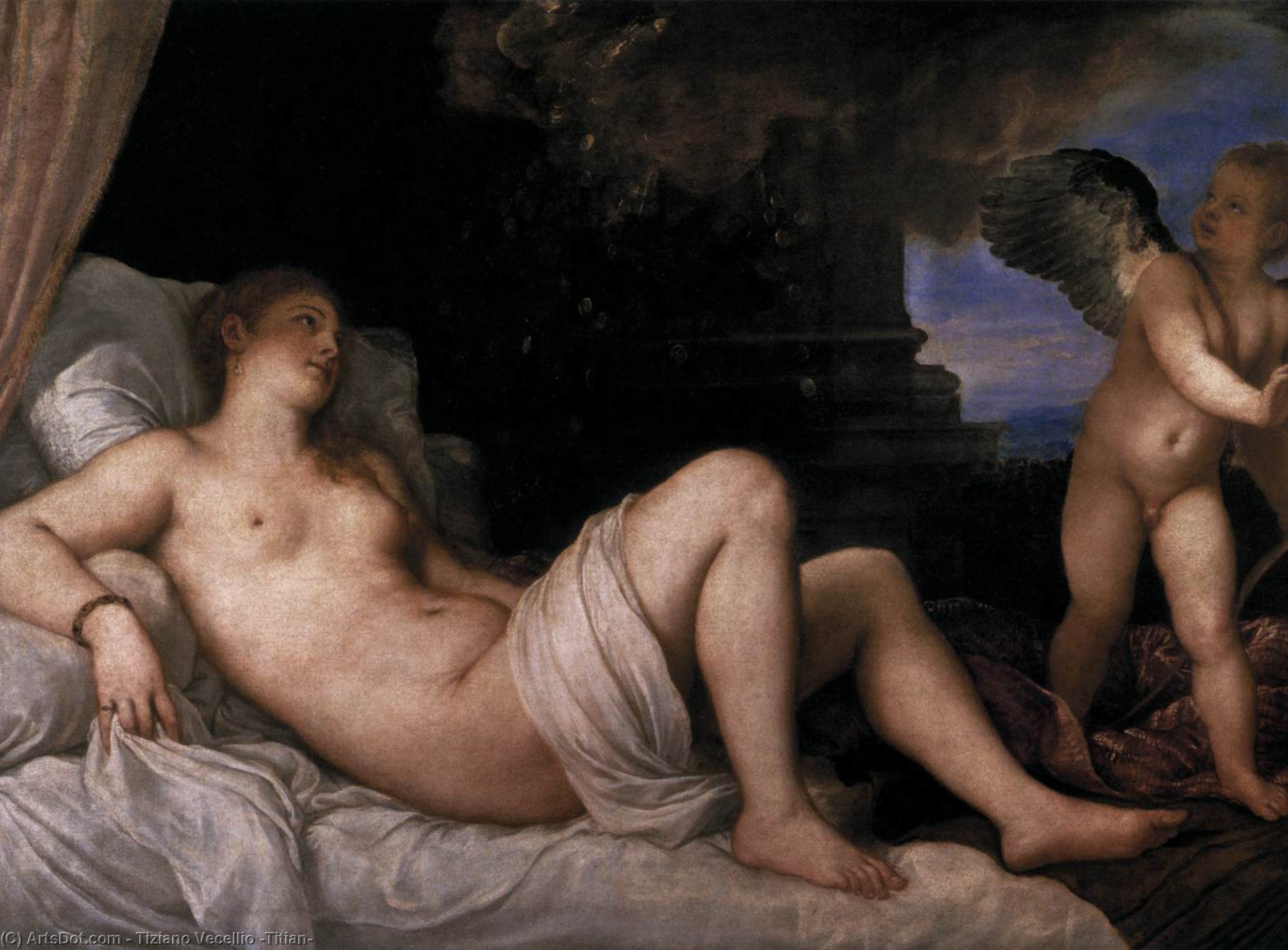 Wikioo.org - The Encyclopedia of Fine Arts - Painting, Artwork by Tiziano Vecellio (Titian) - Danaë