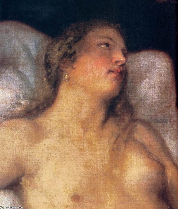 Wikioo.org - The Encyclopedia of Fine Arts - Painting, Artwork by Tiziano Vecellio (Titian) - Danaë with a Nurse (detail)