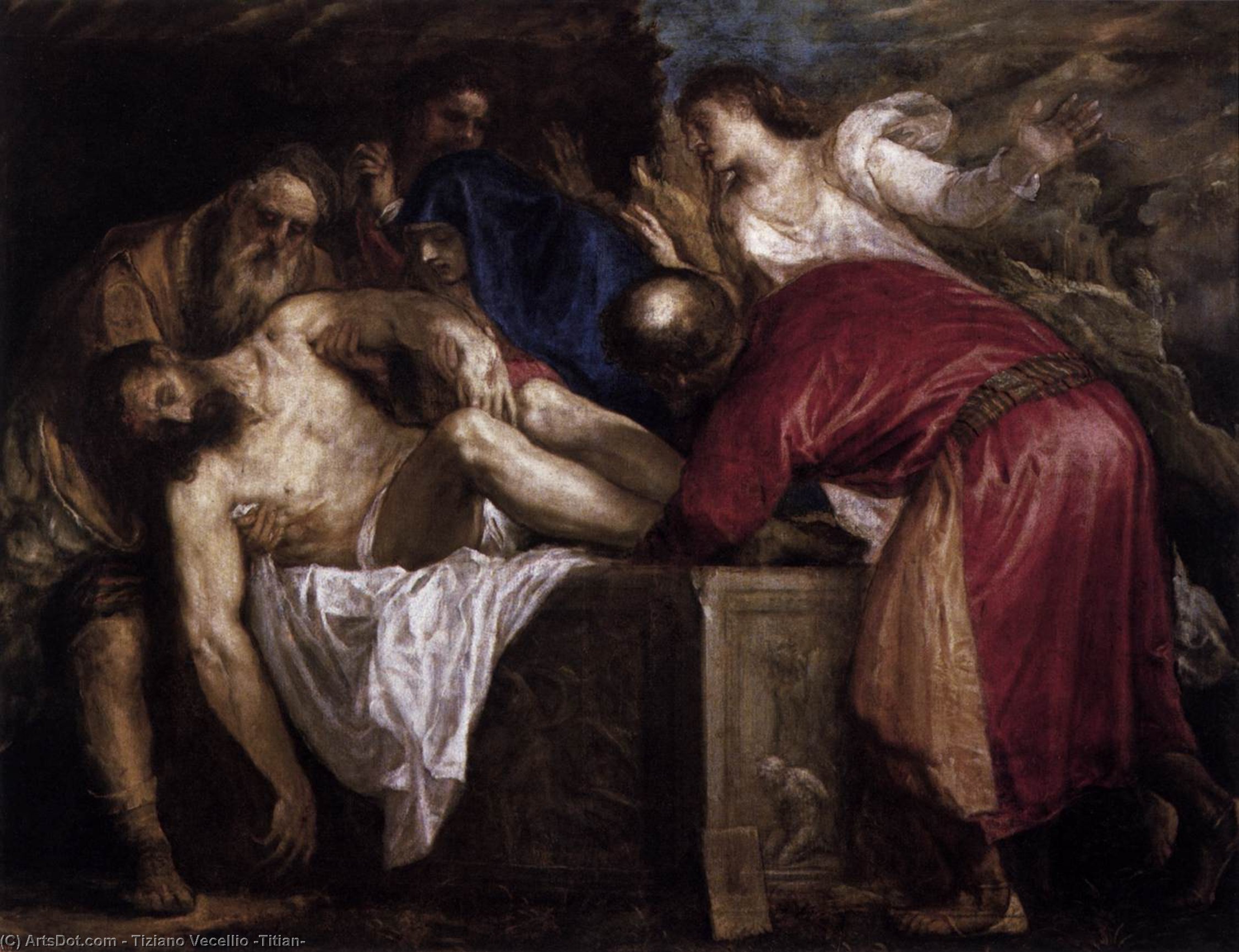 WikiOO.org - Энциклопедия изобразительного искусства - Живопись, Картины  Tiziano Vecellio (Titian) - Погребение