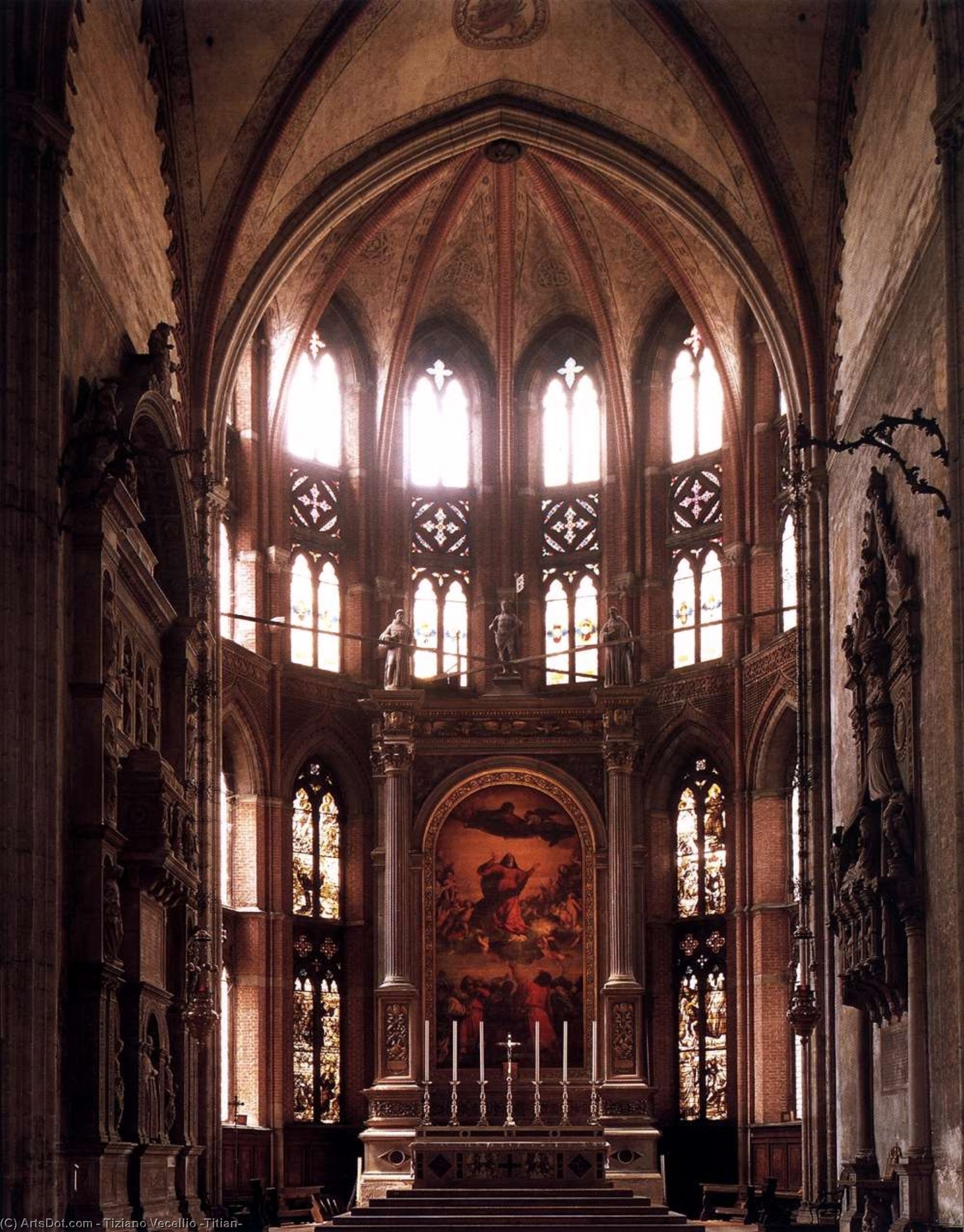 Wikioo.org - The Encyclopedia of Fine Arts - Painting, Artwork by Tiziano Vecellio (Titian) - Interior of the Apse