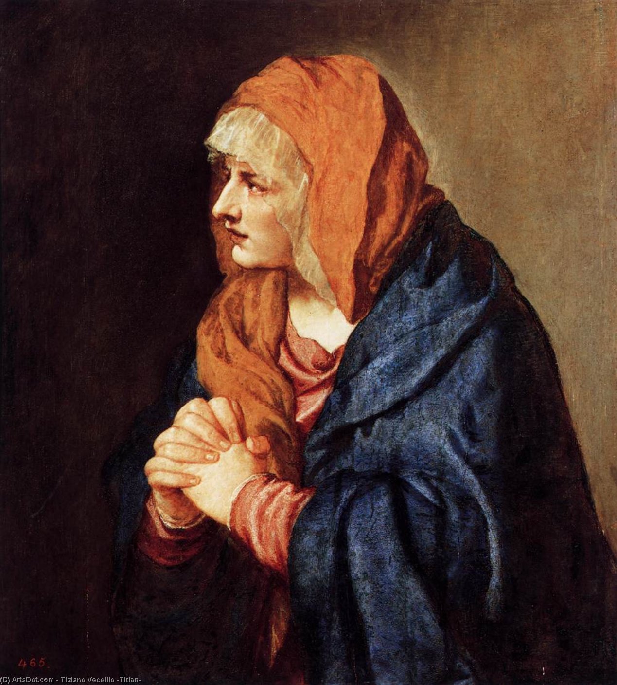 Wikioo.org - The Encyclopedia of Fine Arts - Painting, Artwork by Tiziano Vecellio (Titian) - Mater Dolorosa