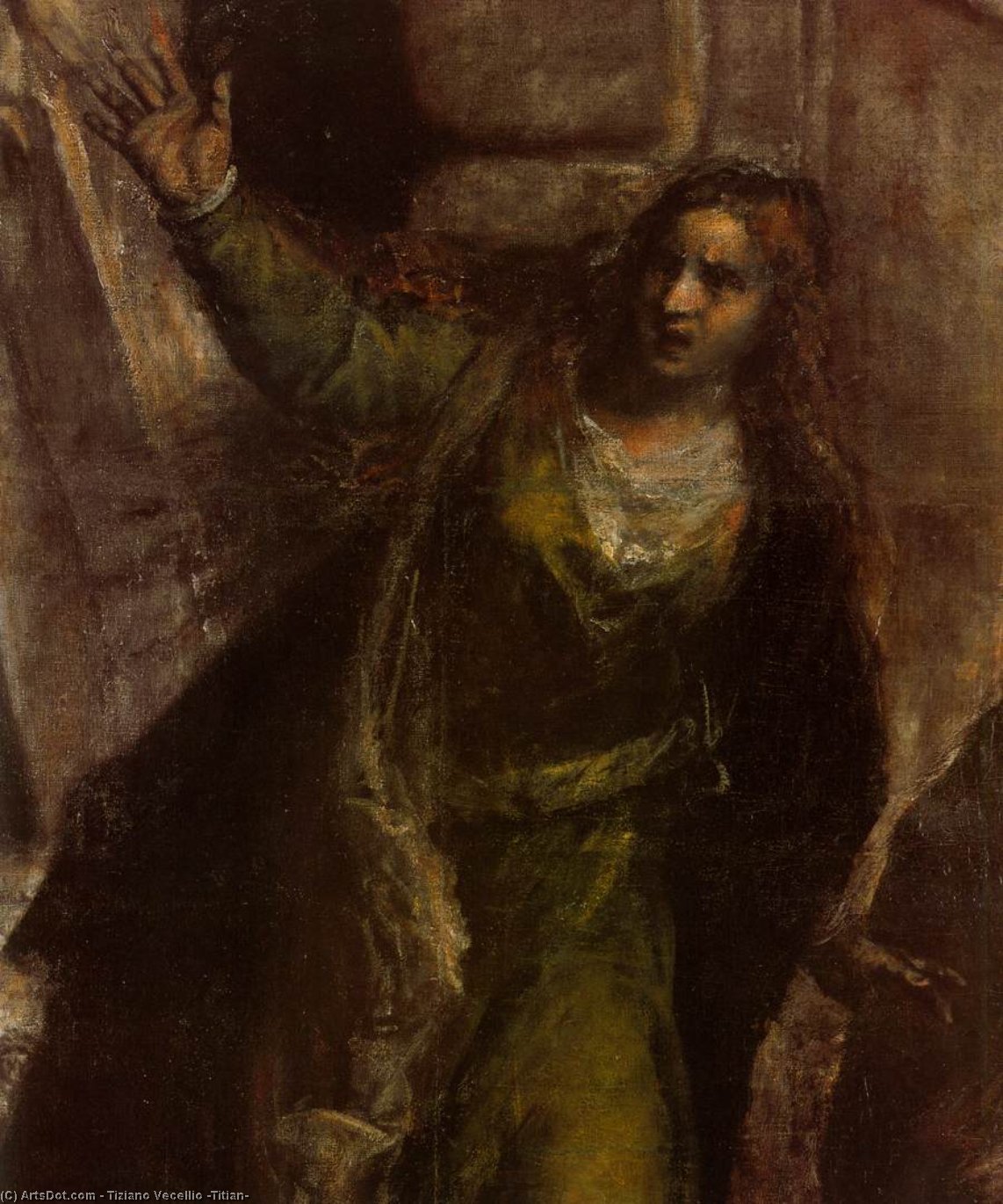 Wikioo.org – La Enciclopedia de las Bellas Artes - Pintura, Obras de arte de Tiziano Vecellio (Titian) - Piedad ( detalle )