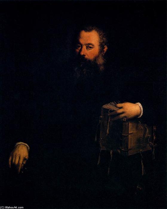 Wikioo.org - Die Enzyklopädie bildender Kunst - Malerei, Kunstwerk von Tiziano Vecellio (Titian) - porträt von andreas vesalius