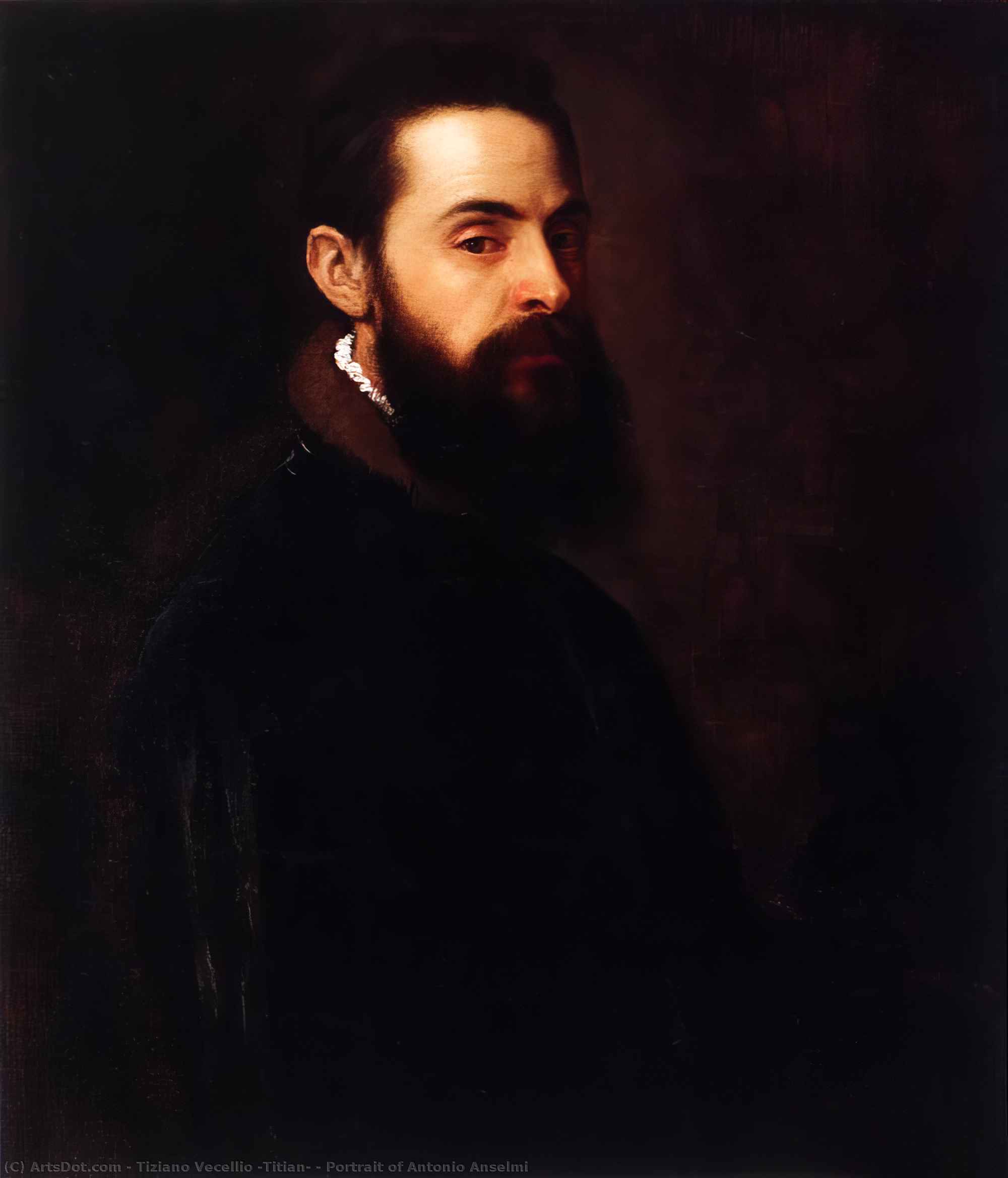 Wikioo.org - Bách khoa toàn thư về mỹ thuật - Vẽ tranh, Tác phẩm nghệ thuật Tiziano Vecellio (Titian) - Portrait of Antonio Anselmi