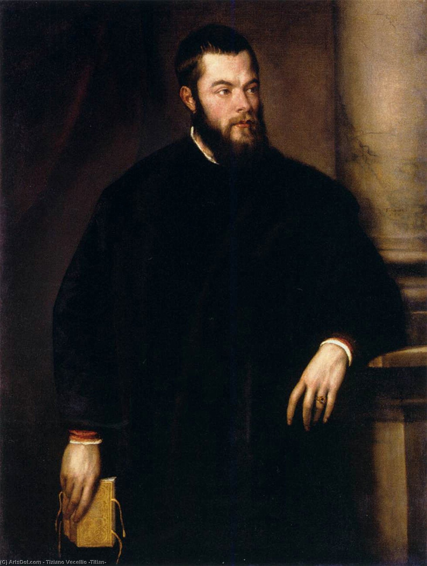 WikiOO.org - Enciklopedija dailės - Tapyba, meno kuriniai Tiziano Vecellio (Titian) - Portrait of Benedetto Varchi