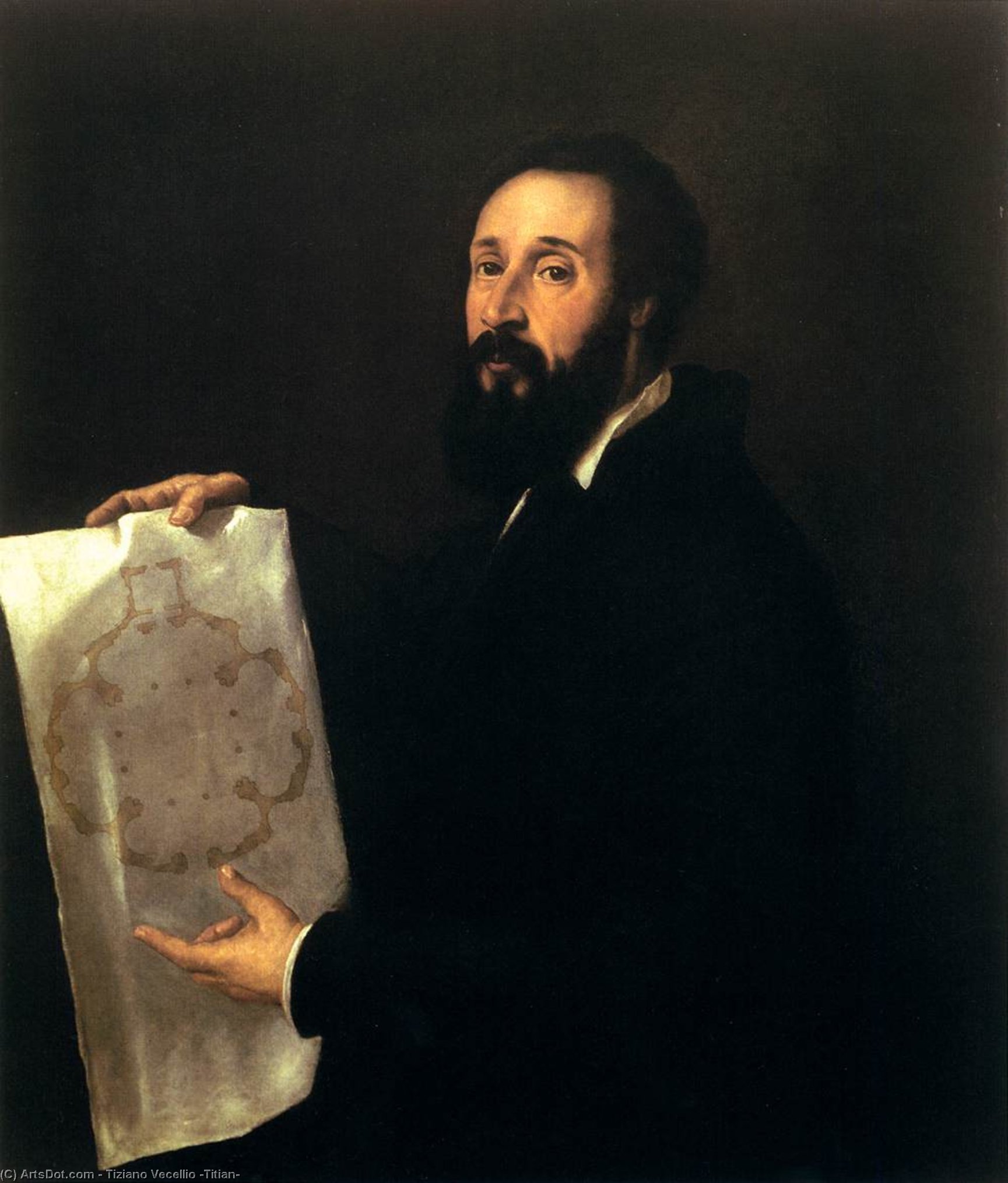 WikiOO.org - Encyclopedia of Fine Arts - Maľba, Artwork Tiziano Vecellio (Titian) - Portrait of Giulio Romano