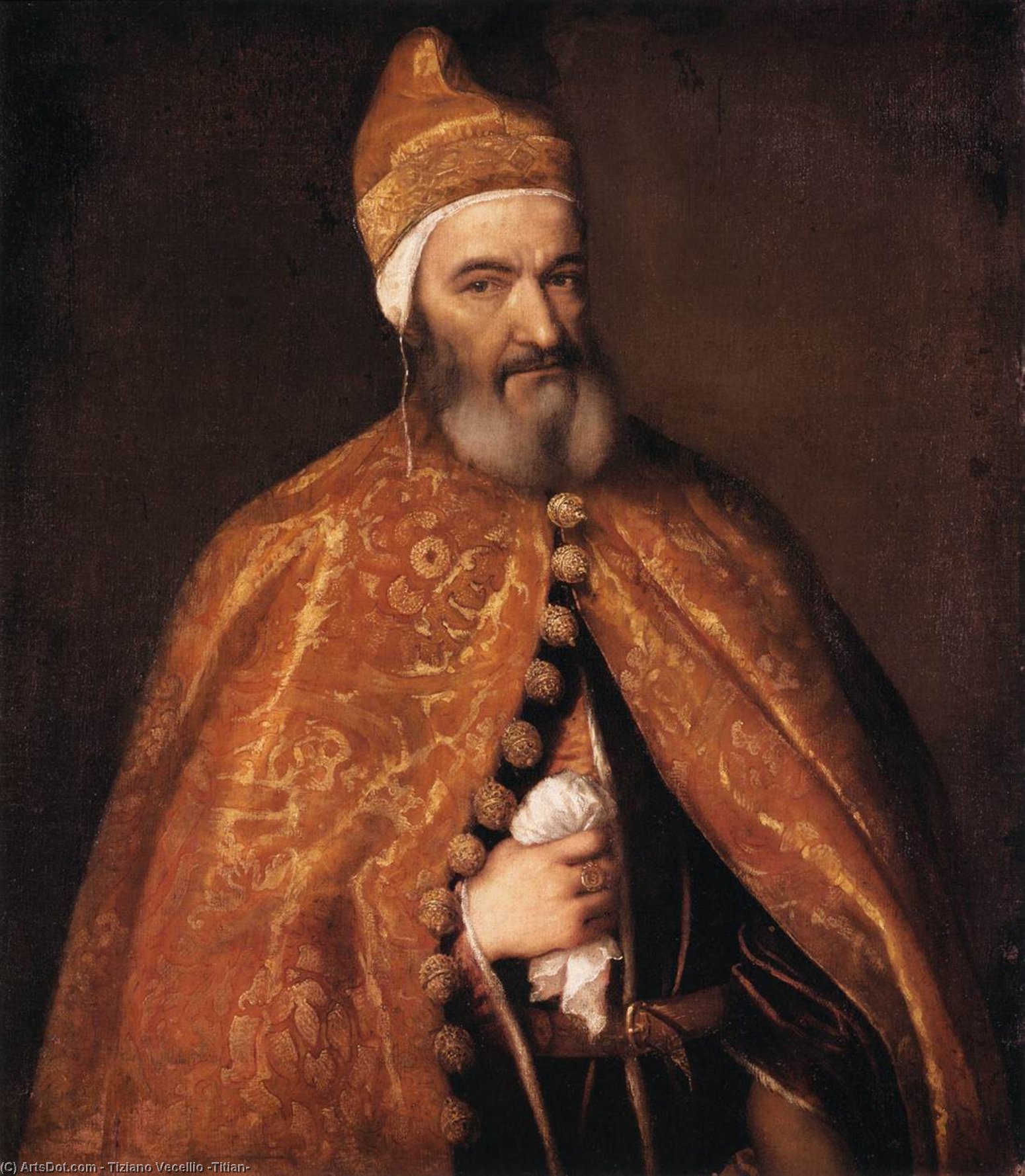 WikiOO.org - Enciklopedija dailės - Tapyba, meno kuriniai Tiziano Vecellio (Titian) - Portrait of Marcantonio Trevisani