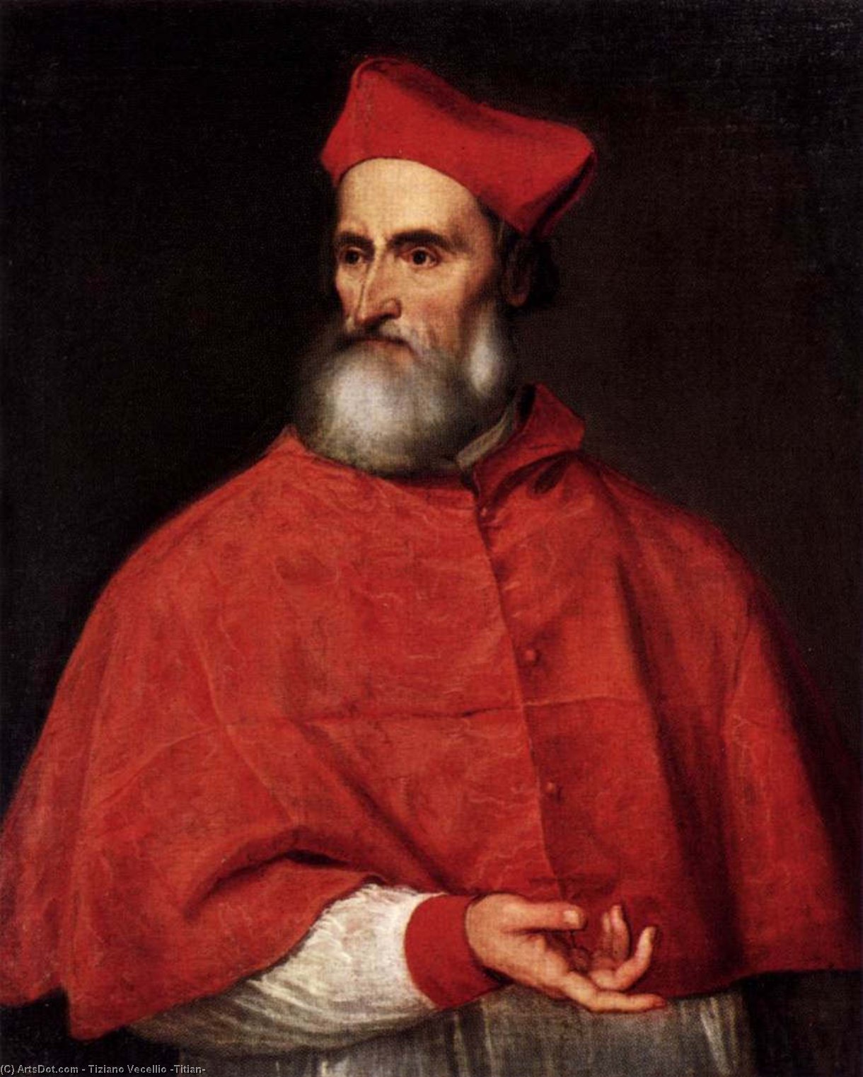 WikiOO.org – 美術百科全書 - 繪畫，作品 Tiziano Vecellio (Titian) - pietro bembo的肖像