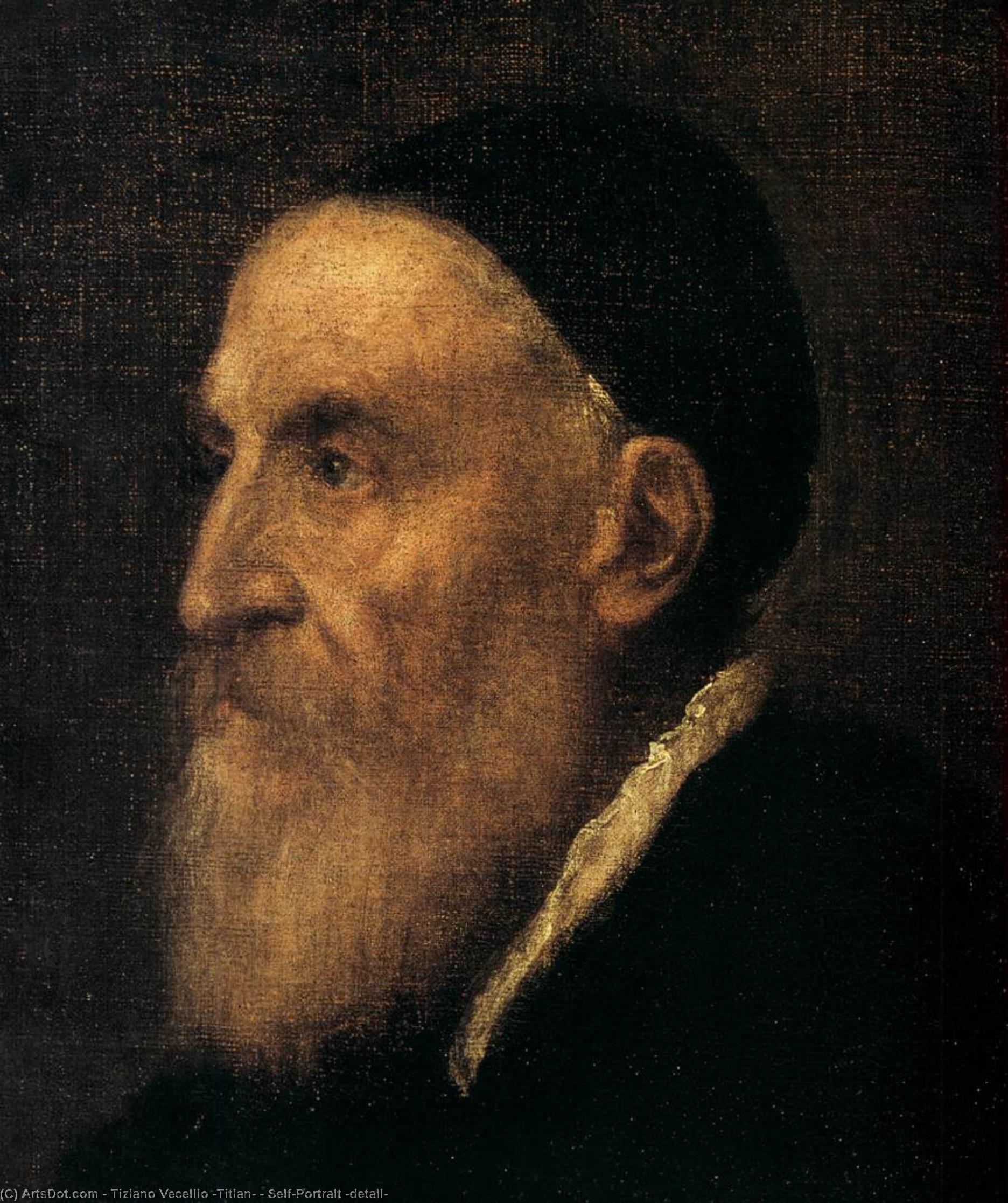 Wikioo.org - Bách khoa toàn thư về mỹ thuật - Vẽ tranh, Tác phẩm nghệ thuật Tiziano Vecellio (Titian) - Self-Portrait (detail)