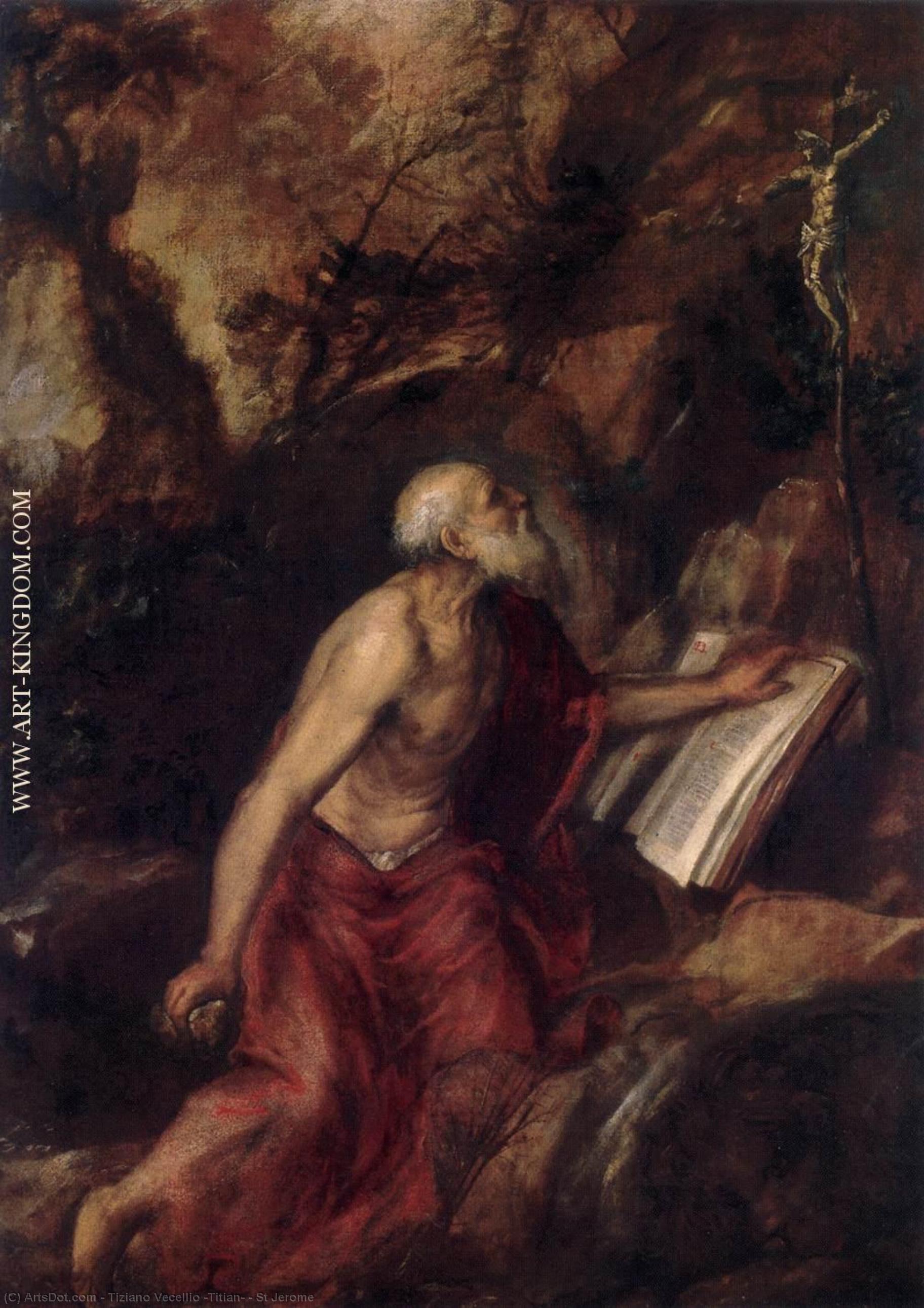WikiOO.org - Güzel Sanatlar Ansiklopedisi - Resim, Resimler Tiziano Vecellio (Titian) - St Jerome