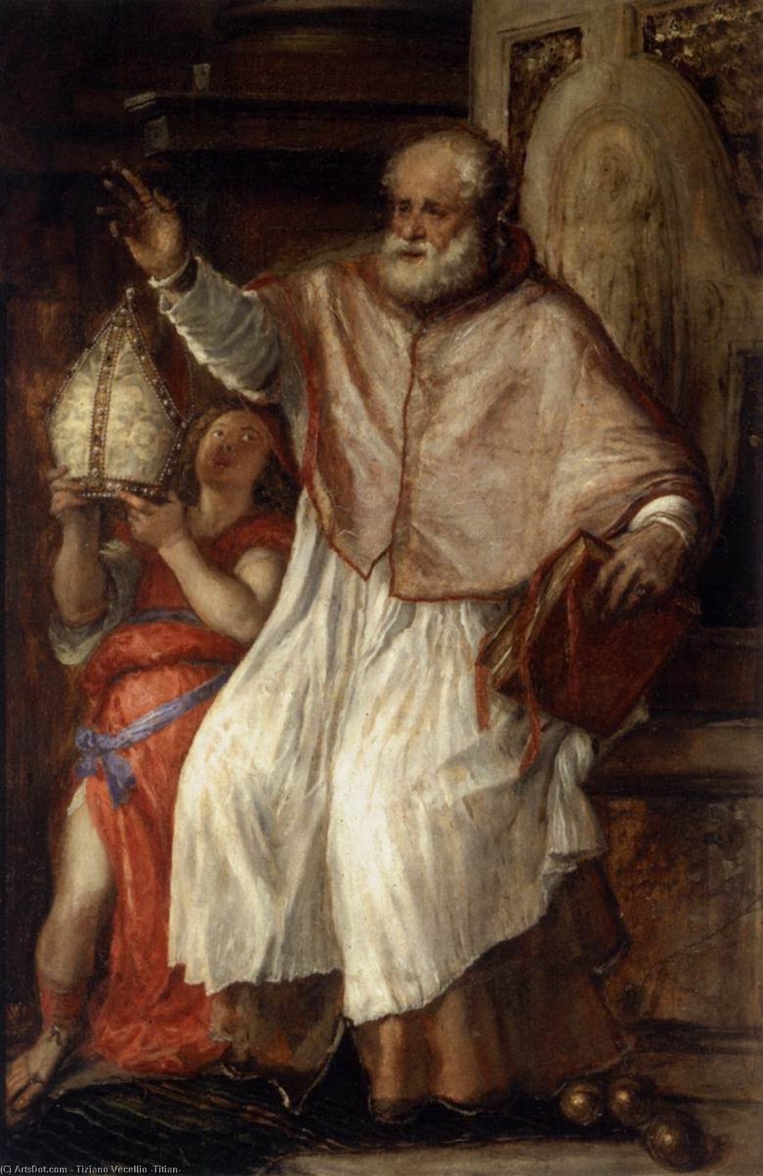 Wikioo.org – La Enciclopedia de las Bellas Artes - Pintura, Obras de arte de Tiziano Vecellio (Titian) - San Nicolás