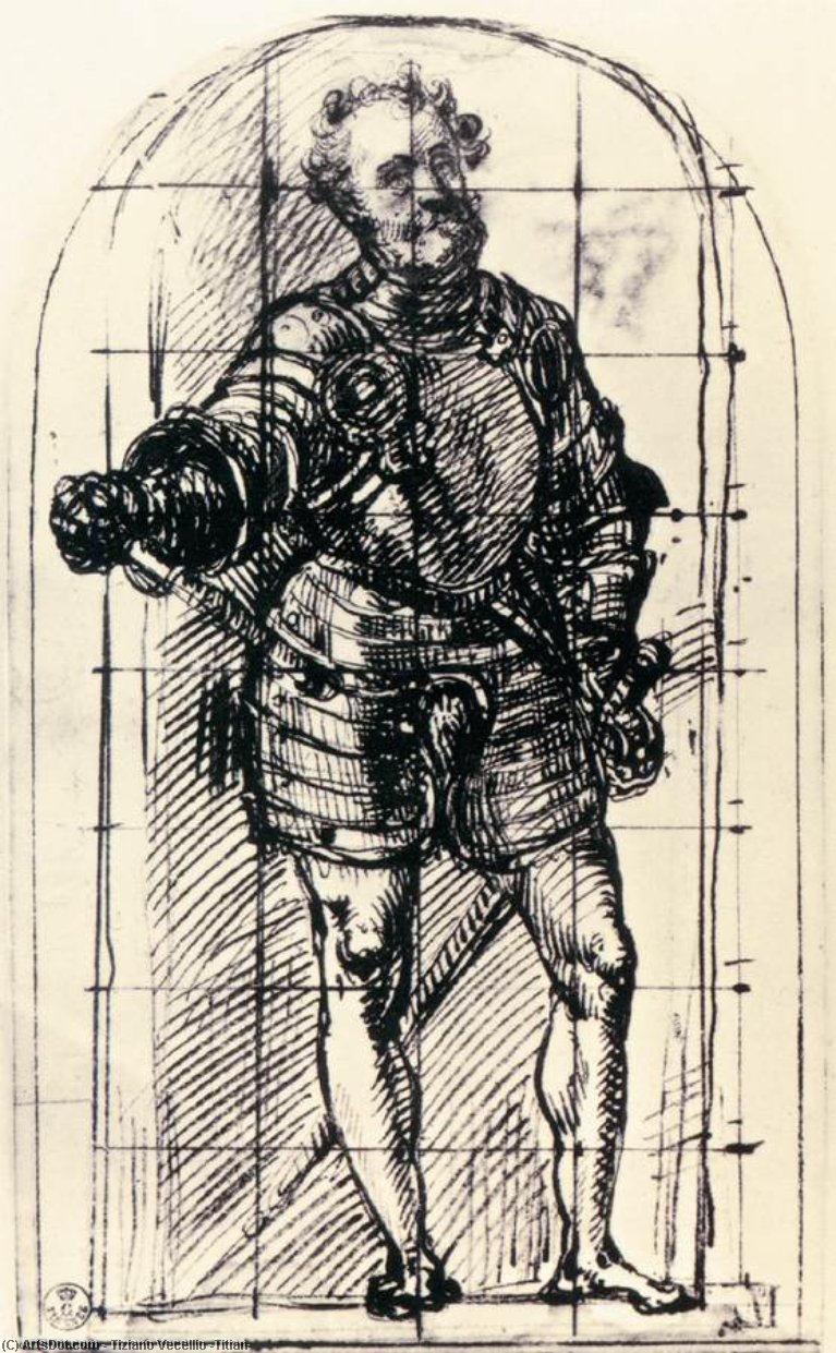 WikiOO.org - Enciklopedija dailės - Tapyba, meno kuriniai Tiziano Vecellio (Titian) - Study for the Duke of Urbino