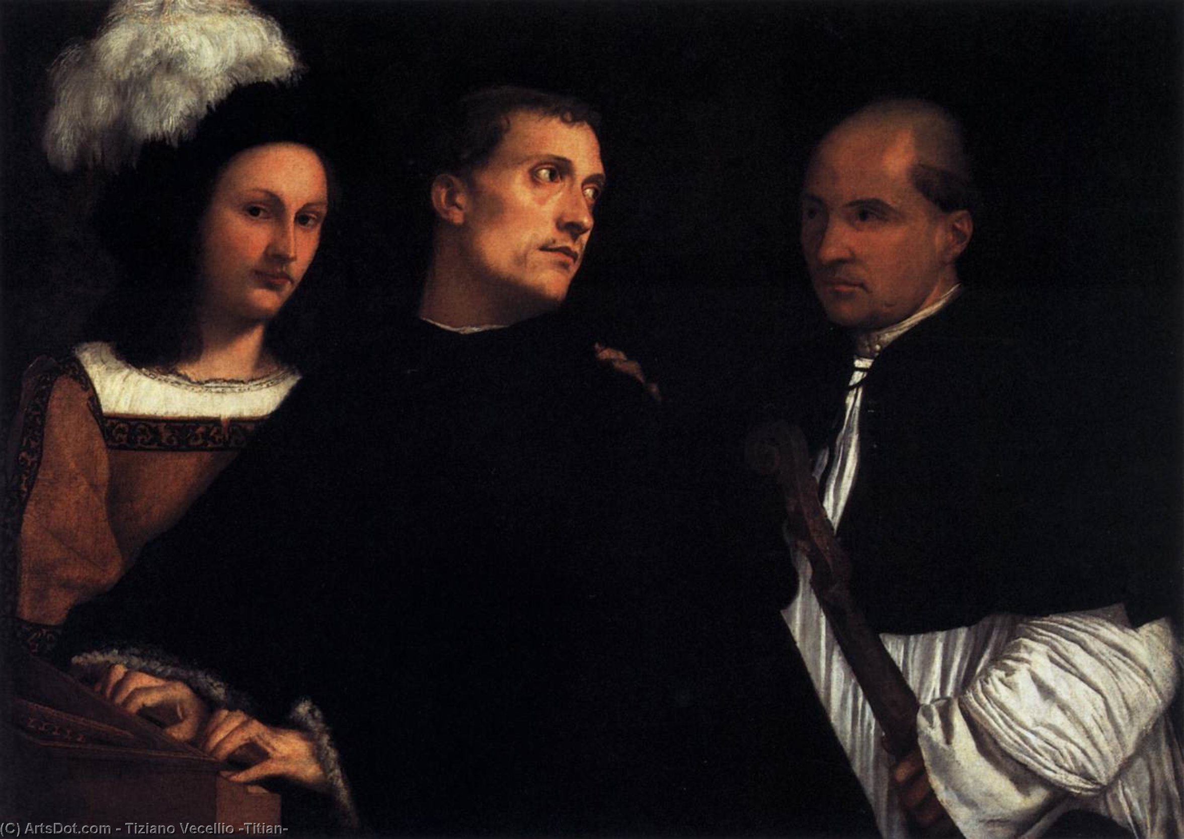 WikiOO.org - Encyclopedia of Fine Arts - Lukisan, Artwork Tiziano Vecellio (Titian) - The Concert