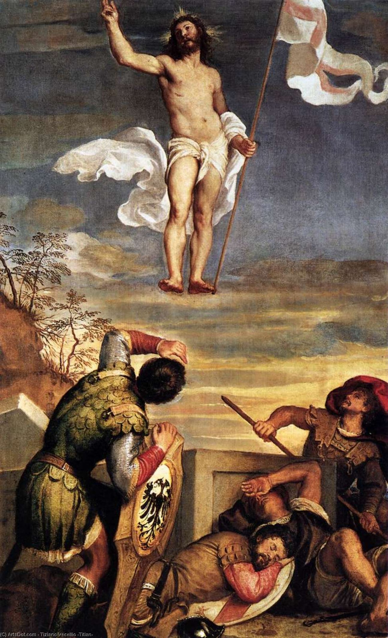 Wikioo.org - Die Enzyklopädie bildender Kunst - Malerei, Kunstwerk von Tiziano Vecellio (Titian) - die auferstehung