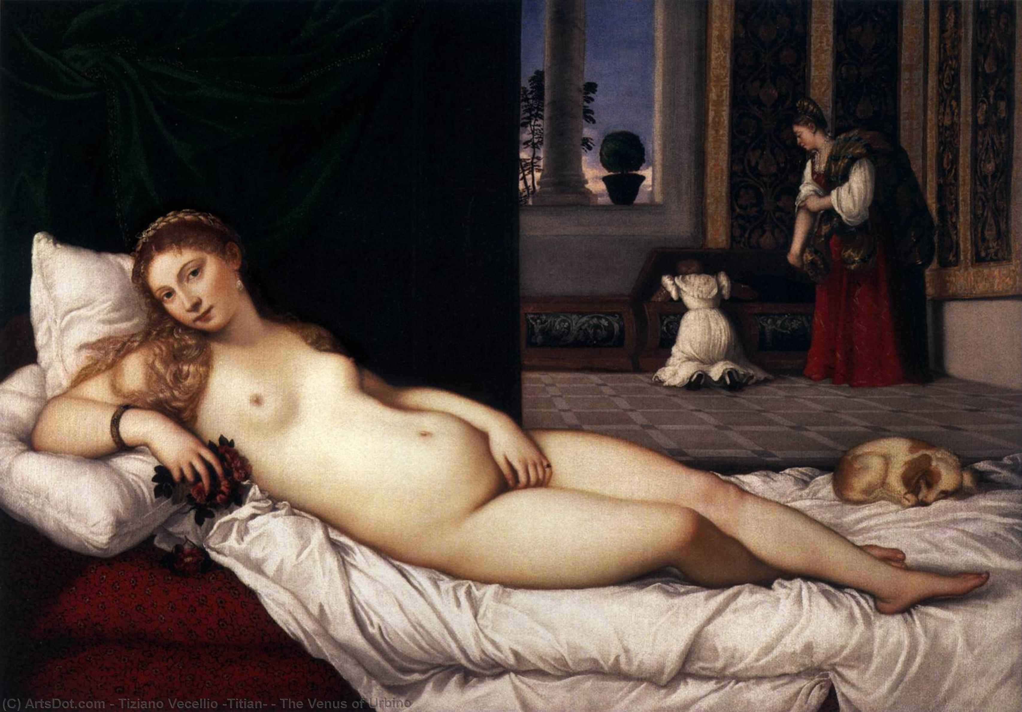 Wikioo.org – L'Enciclopedia delle Belle Arti - Pittura, Opere di Tiziano Vecellio (Titian) - la venere di urbino