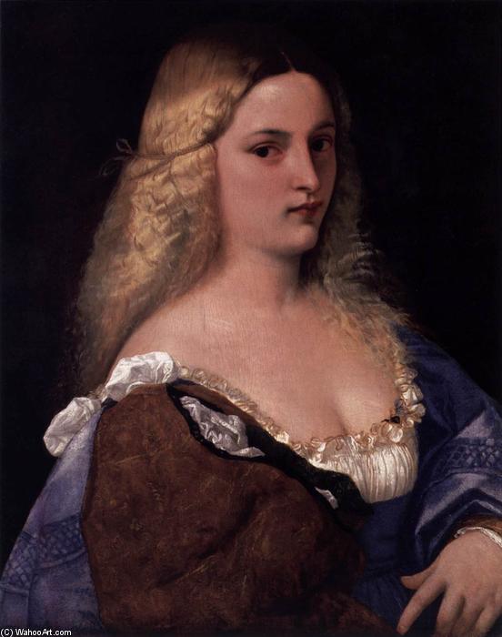 Wikioo.org – L'Enciclopedia delle Belle Arti - Pittura, Opere di Tiziano Vecellio (Titian) - Violante ( la bella gatta )