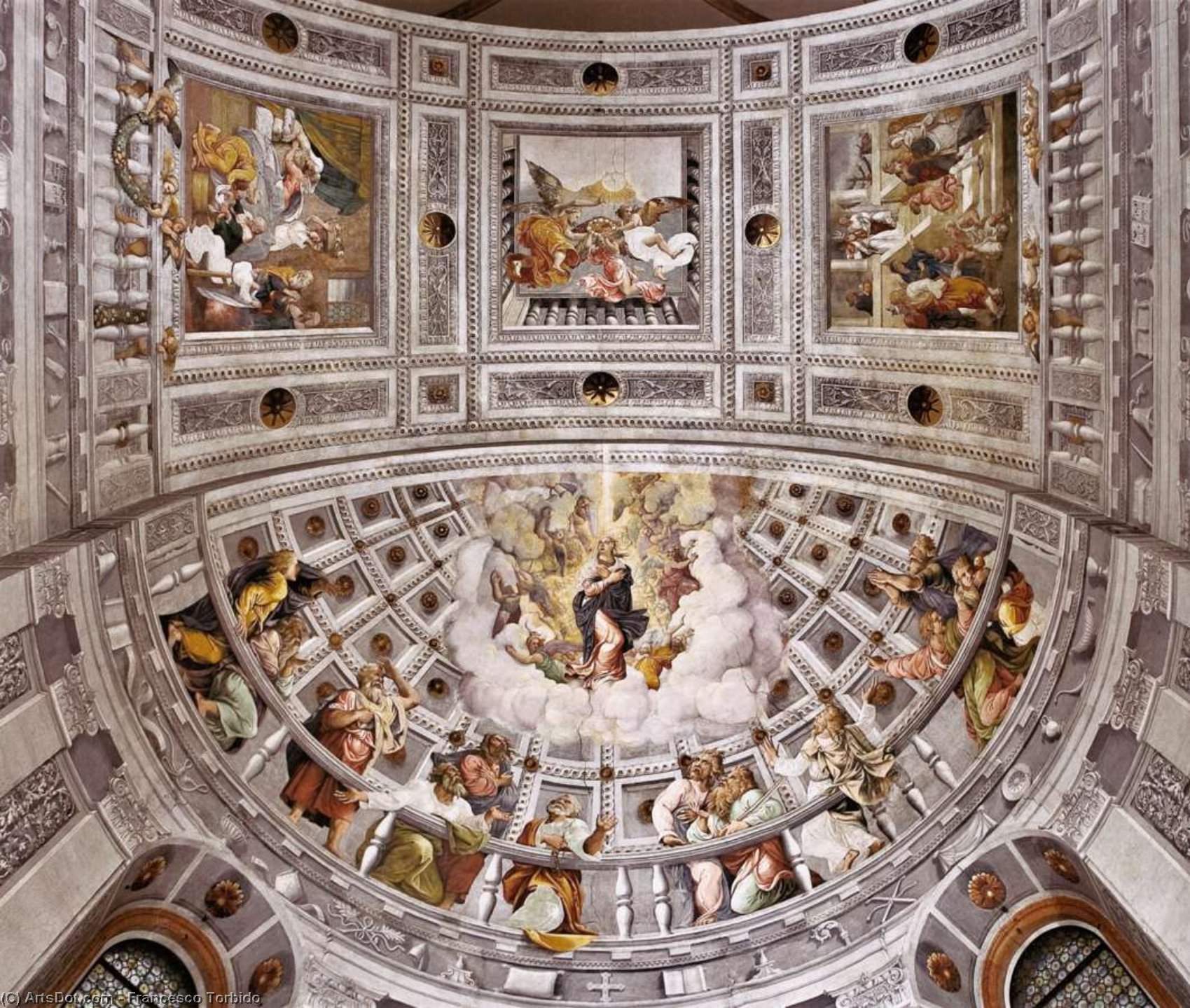 WikiOO.org - Encyclopedia of Fine Arts - Maalaus, taideteos Francesco Torbido - Assumption of the Virgin