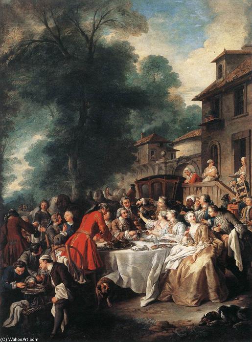 Wikioo.org - The Encyclopedia of Fine Arts - Painting, Artwork by Jean François De Troy - A Hunting Meal