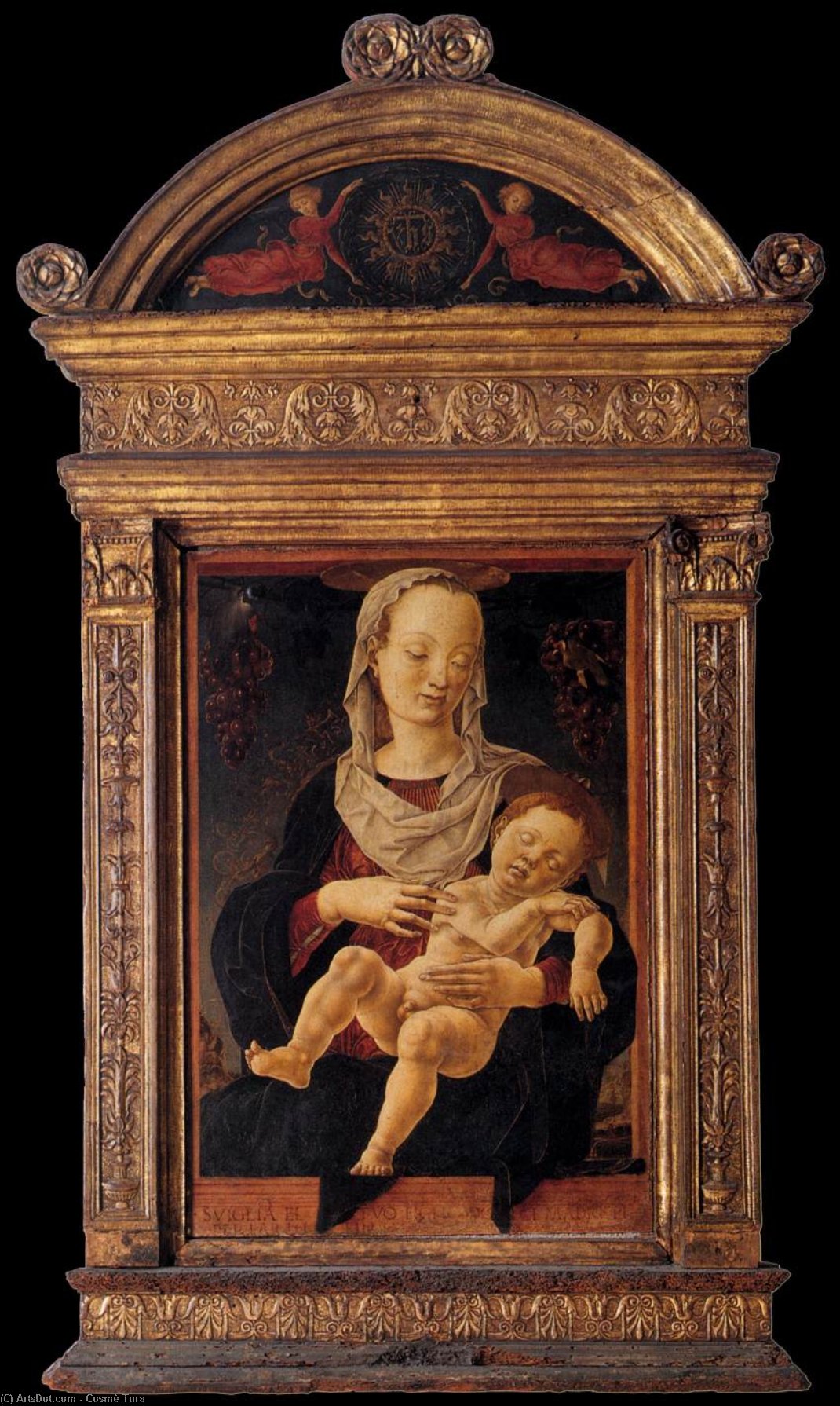 Wikioo.org - The Encyclopedia of Fine Arts - Painting, Artwork by Cosmè Tura - The Madonna of the Zodiac