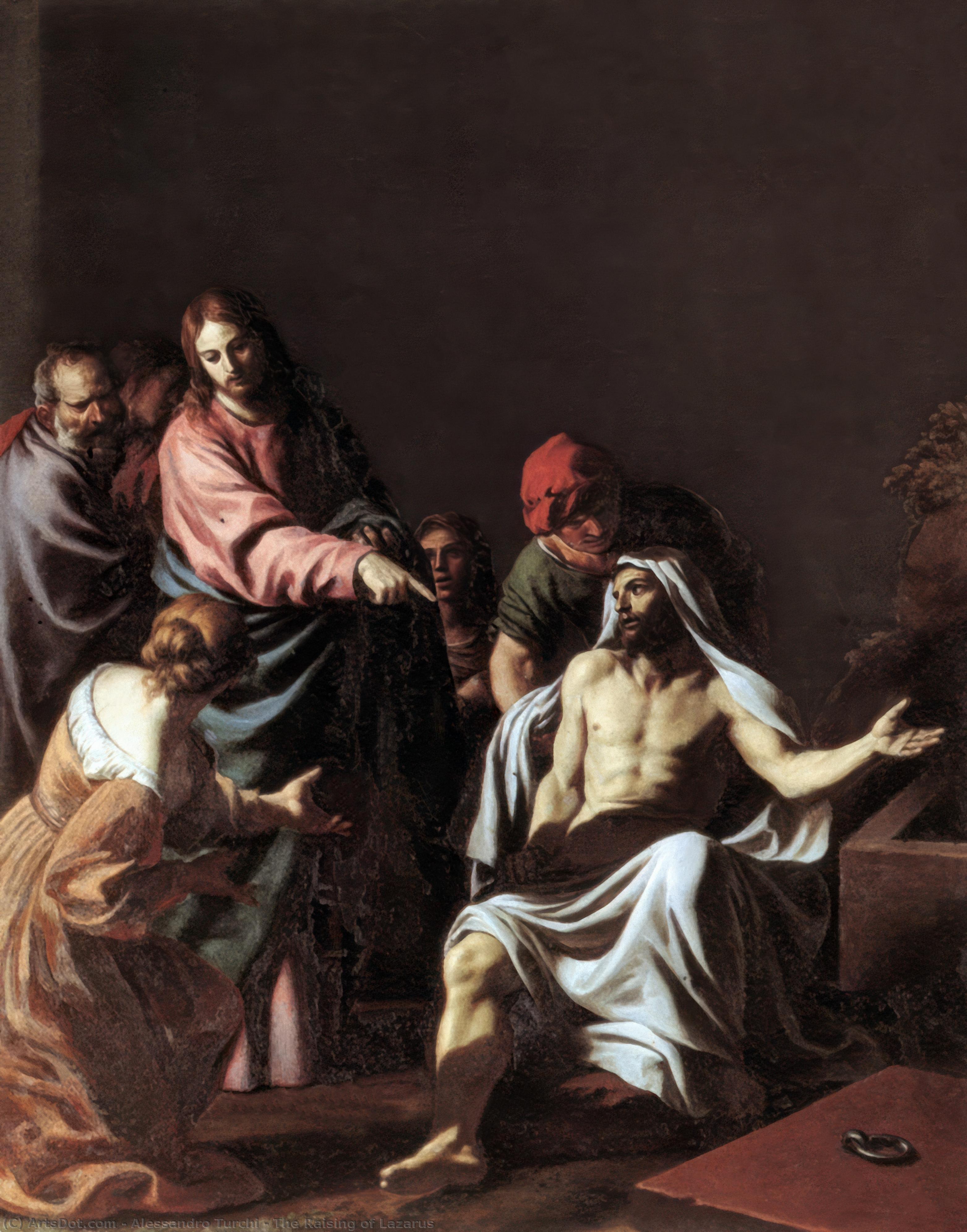 WikiOO.org - Енциклопедия за изящни изкуства - Живопис, Произведения на изкуството Alessandro Turchi - The Raising of Lazarus