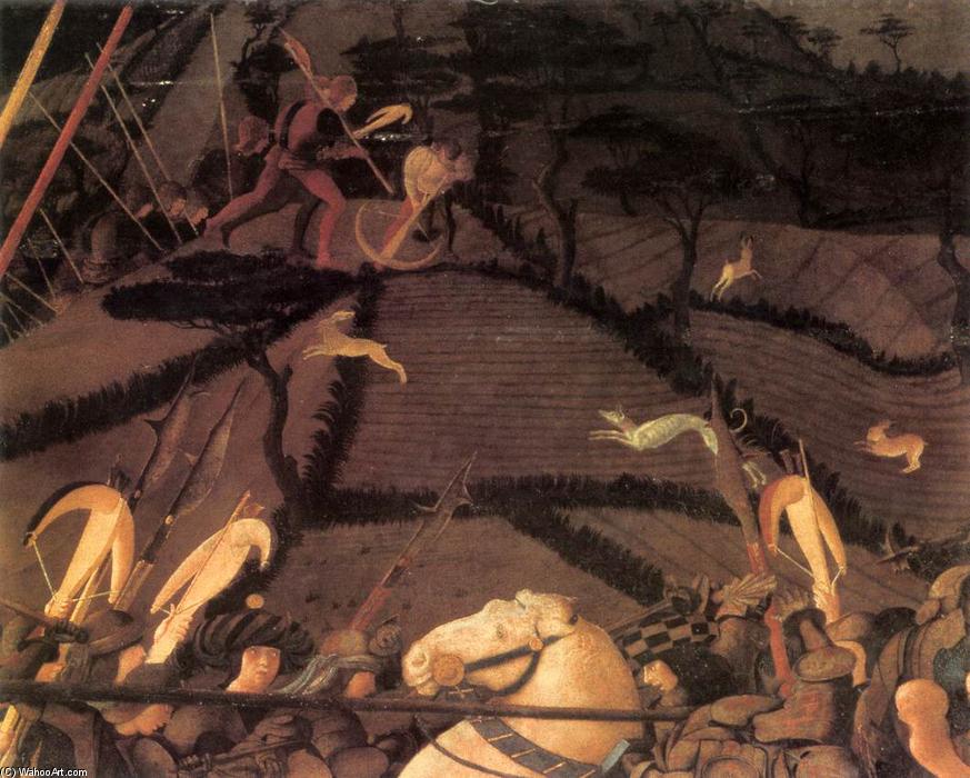 WikiOO.org - Encyclopedia of Fine Arts - Maleri, Artwork Paolo Uccello - Bernardino della Ciarda Thrown Off His Horse (detail)