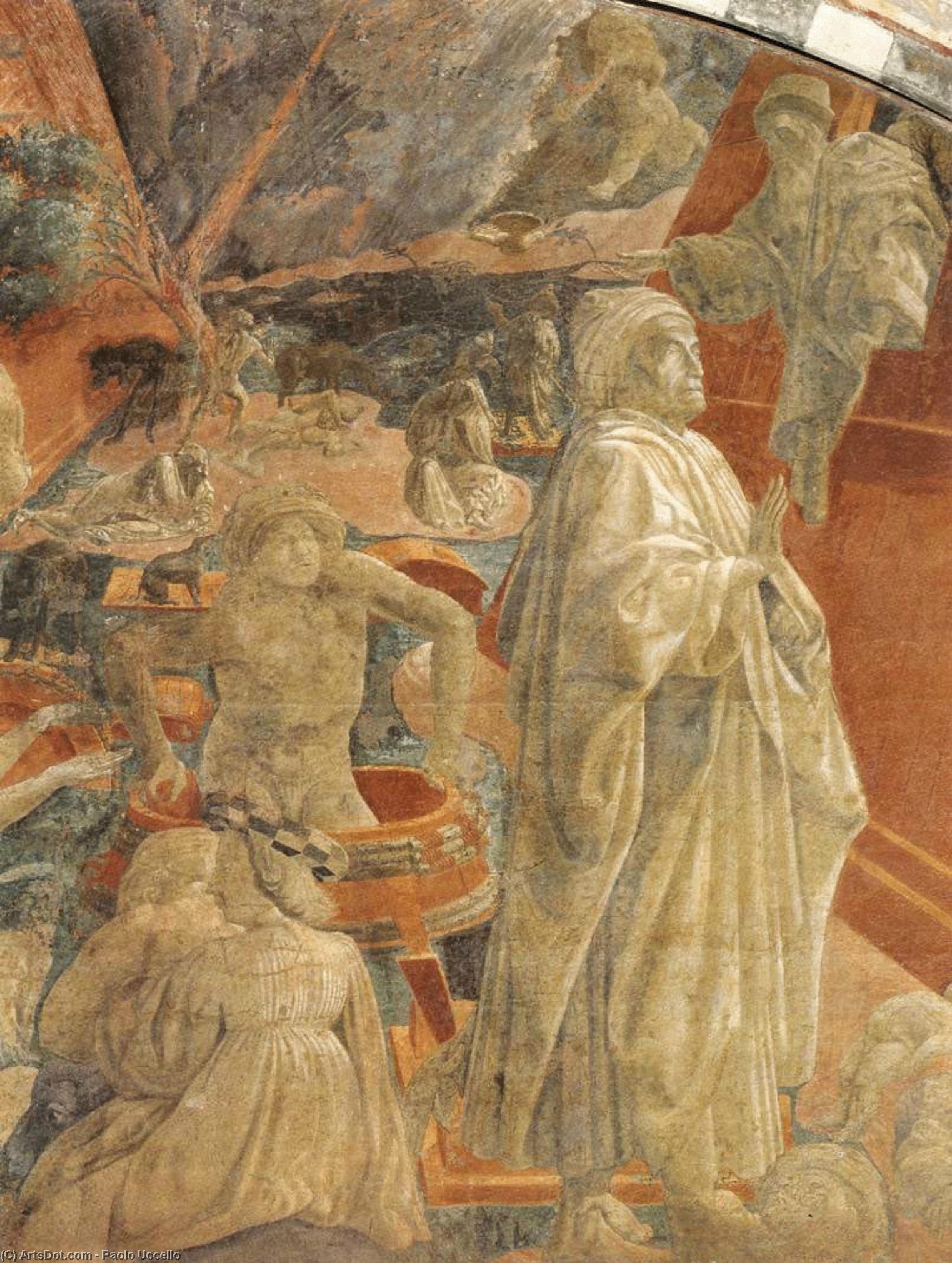 WikiOO.org - Enciclopedia of Fine Arts - Pictura, lucrări de artă Paolo Uccello - Flood and Waters Subsiding (detail)