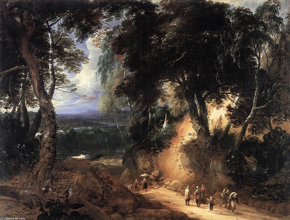 Wikioo.org - The Encyclopedia of Fine Arts - Painting, Artwork by Lodewijk De Vadder - The Soignes Forest